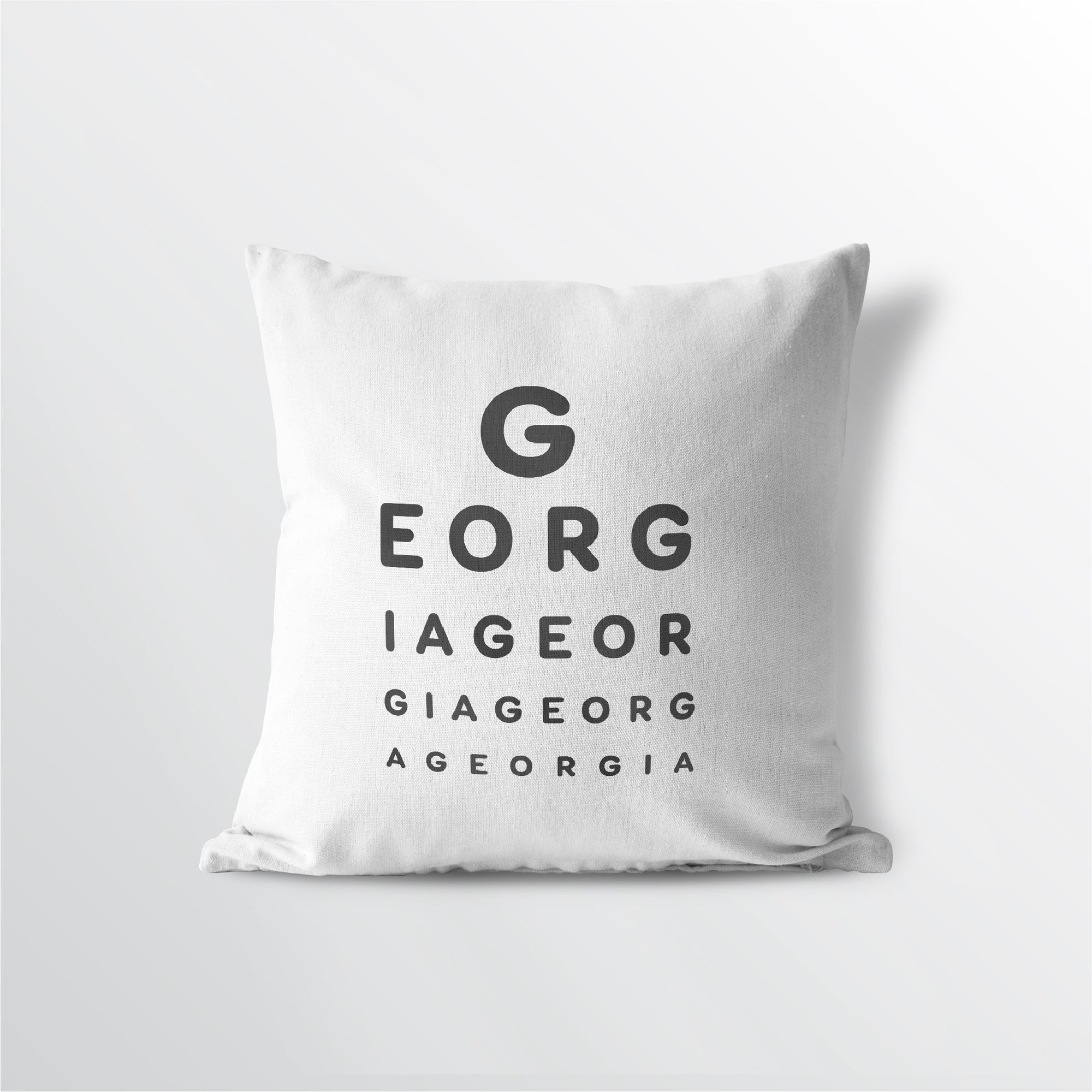 Georgia "Eye Exam" Throw Pillow - Point Two Design