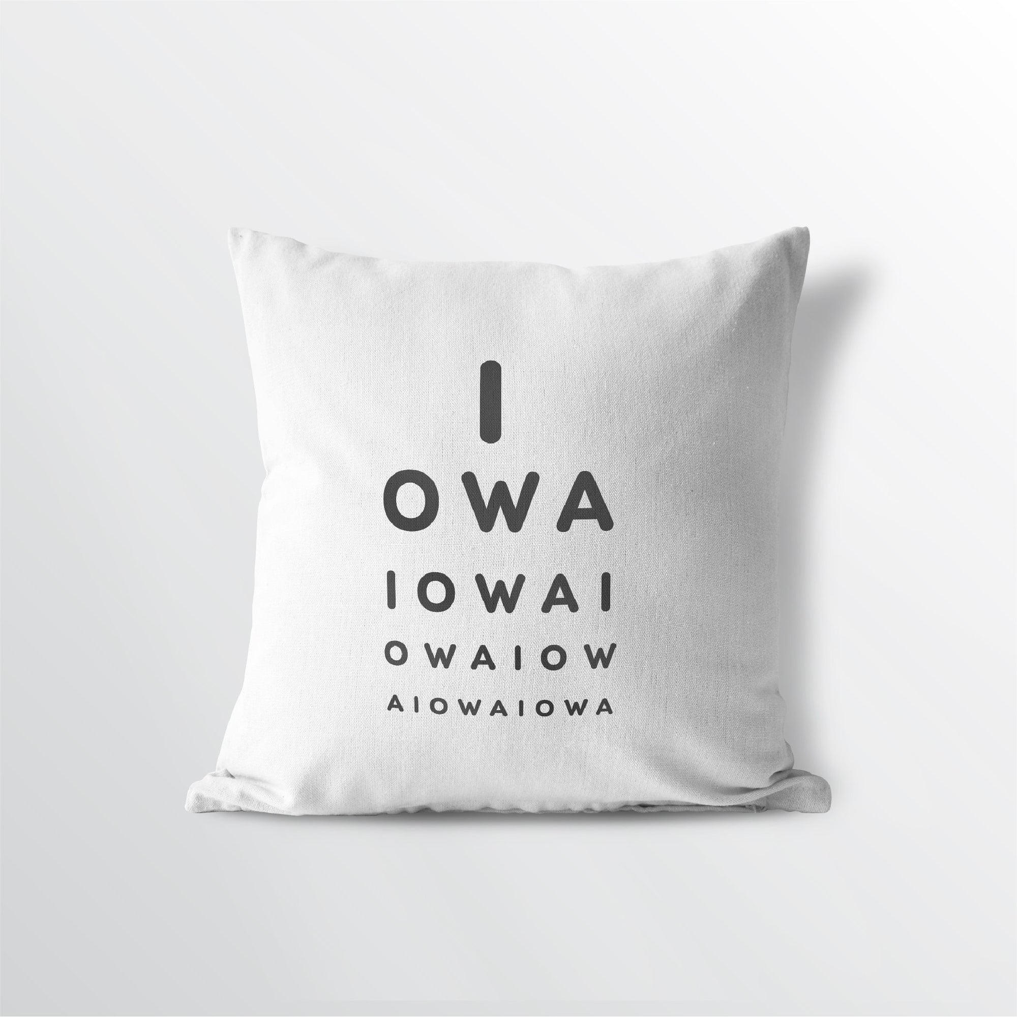 Iowa "Eye Exam" Throw Pillow
