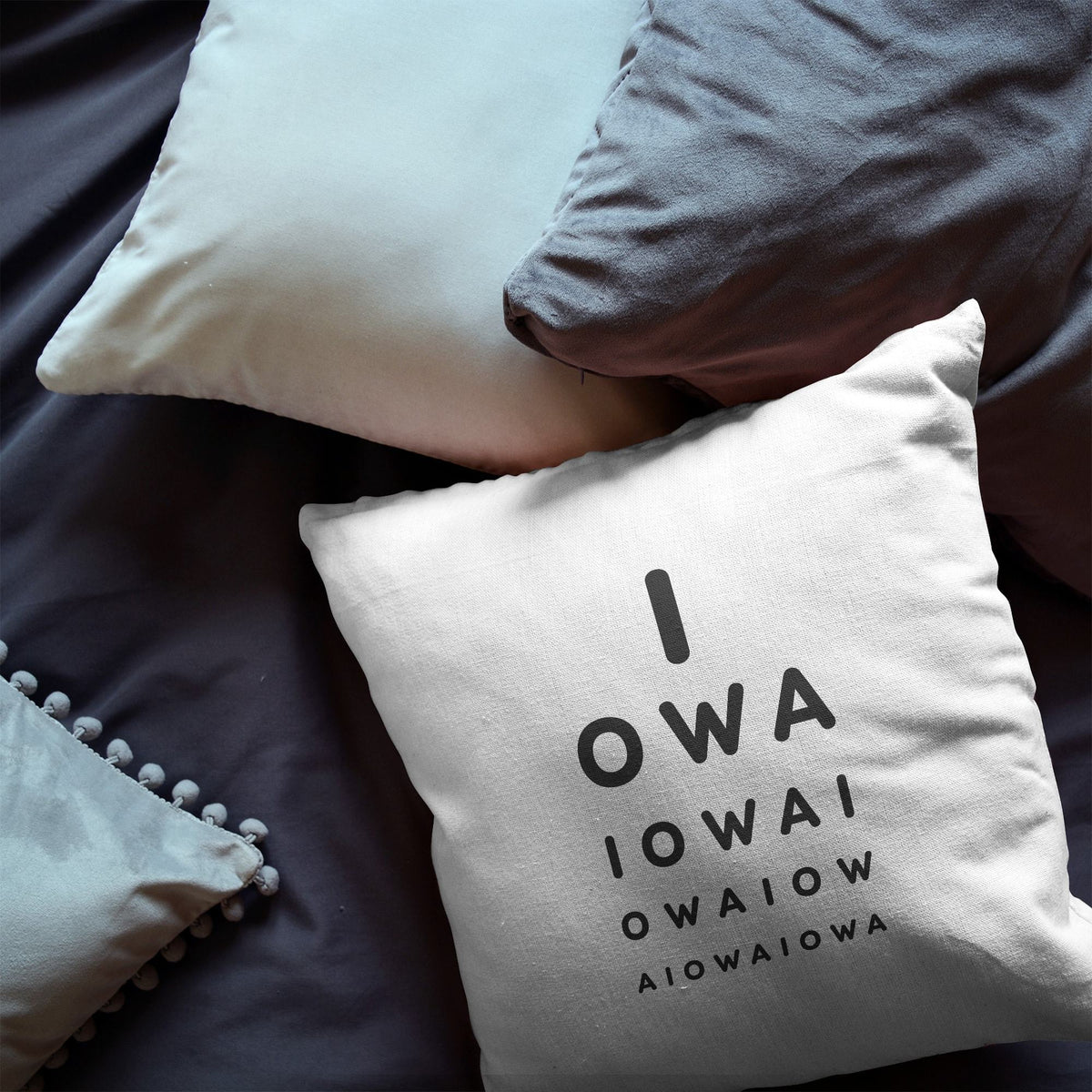 Iowa &quot;Eye Exam&quot; Throw Pillow