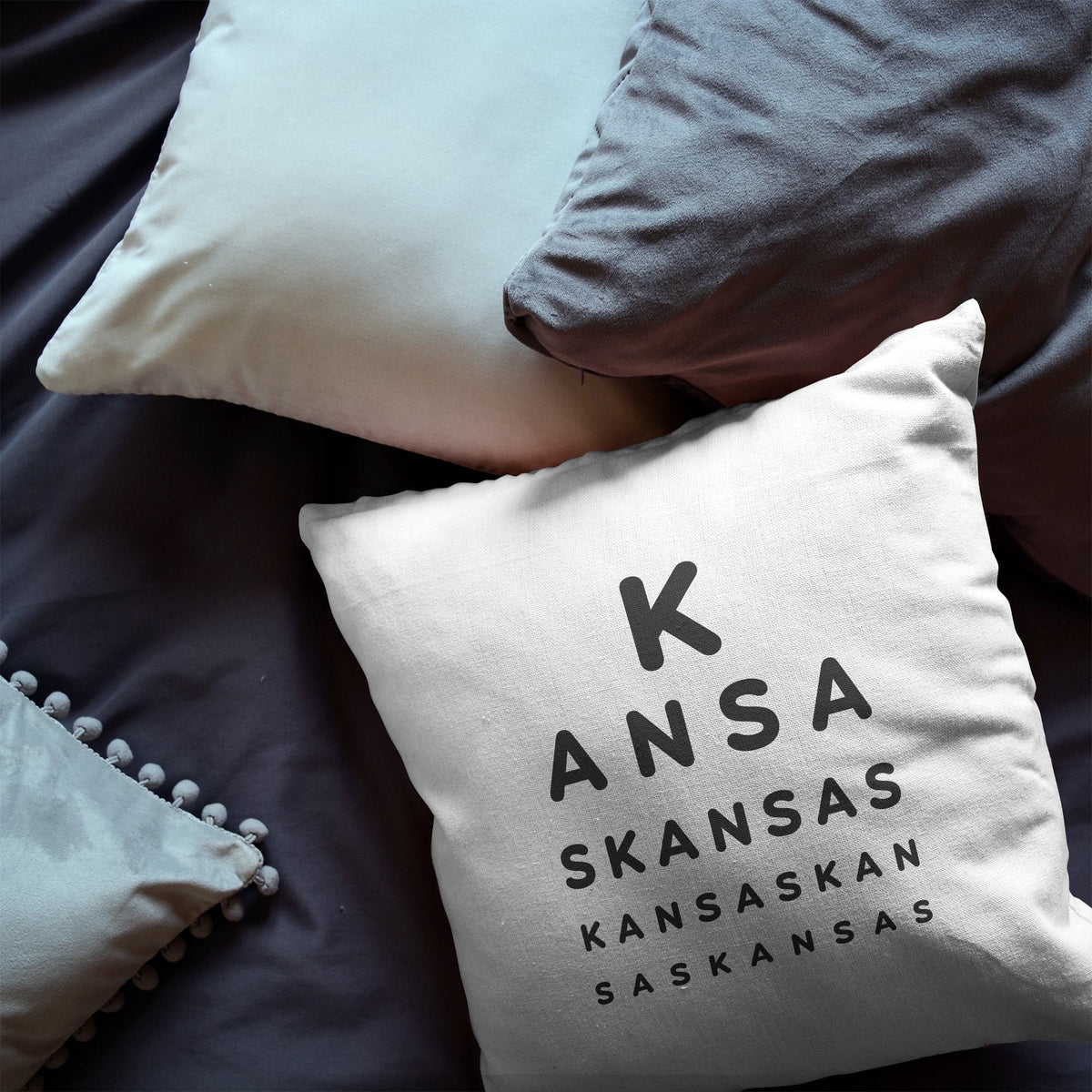 Kansas &quot;Eye Exam&quot; Throw Pillow
