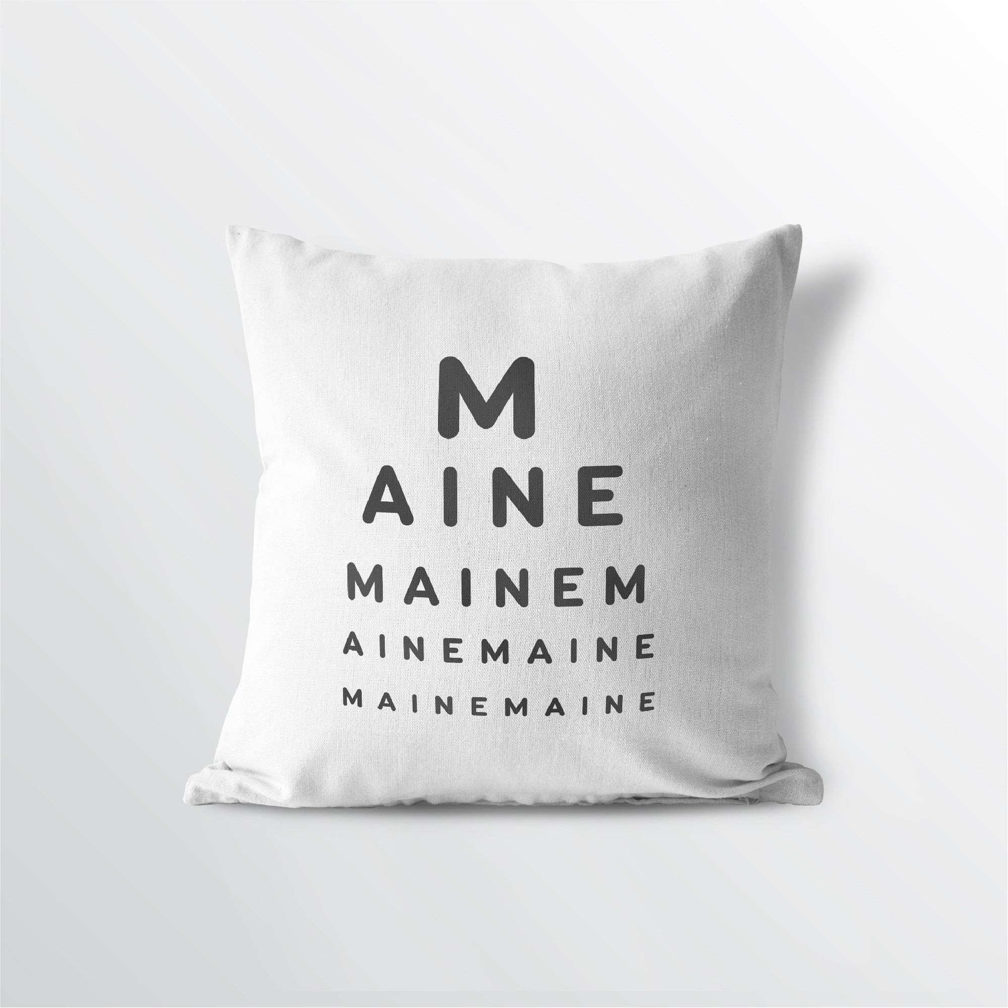 Maine "Eye Exam" Throw Pillow