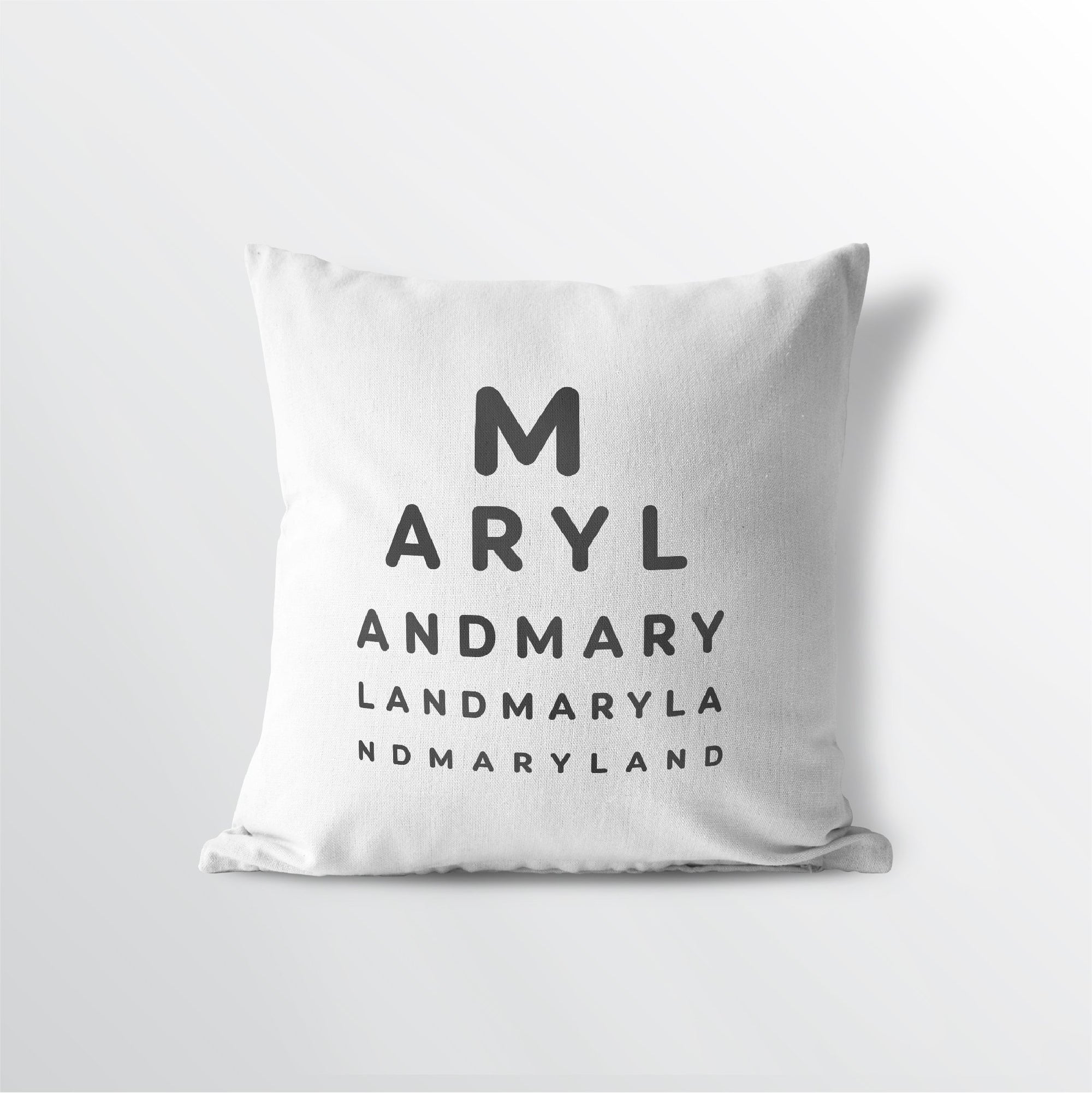 Maryland "Eye Exam" Throw Pillow