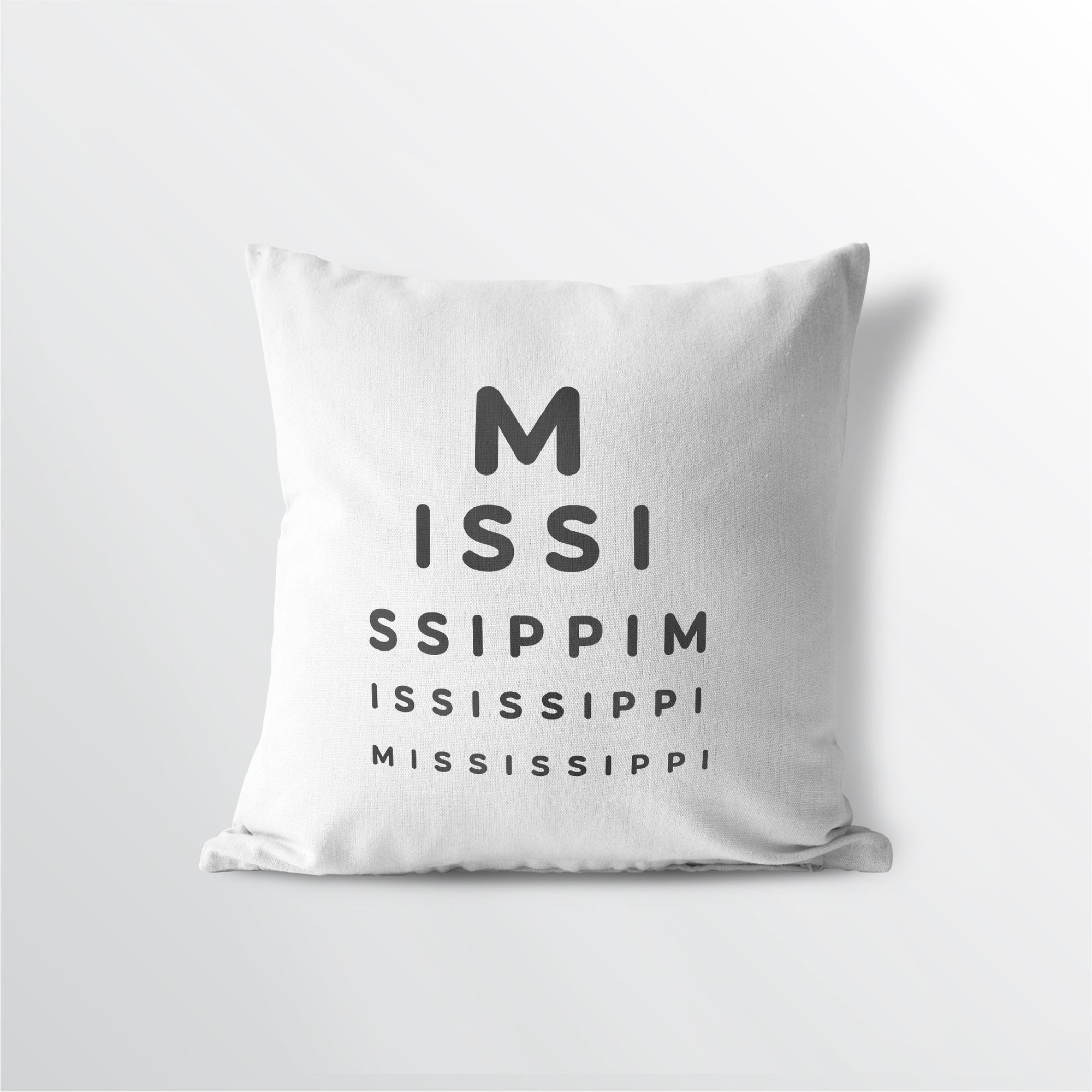 Mississippi "Eye Exam" Throw Pillow
