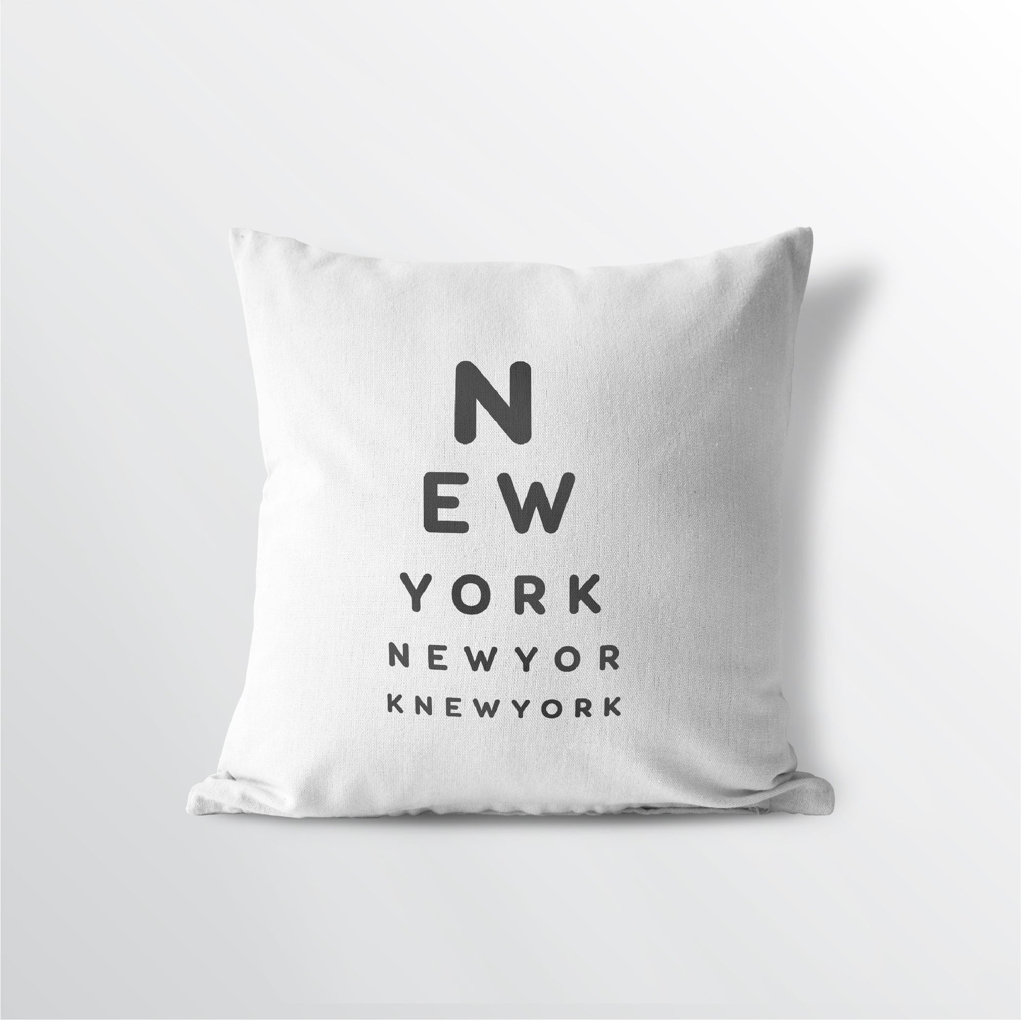 New York "Eye Exam" Throw Pillow