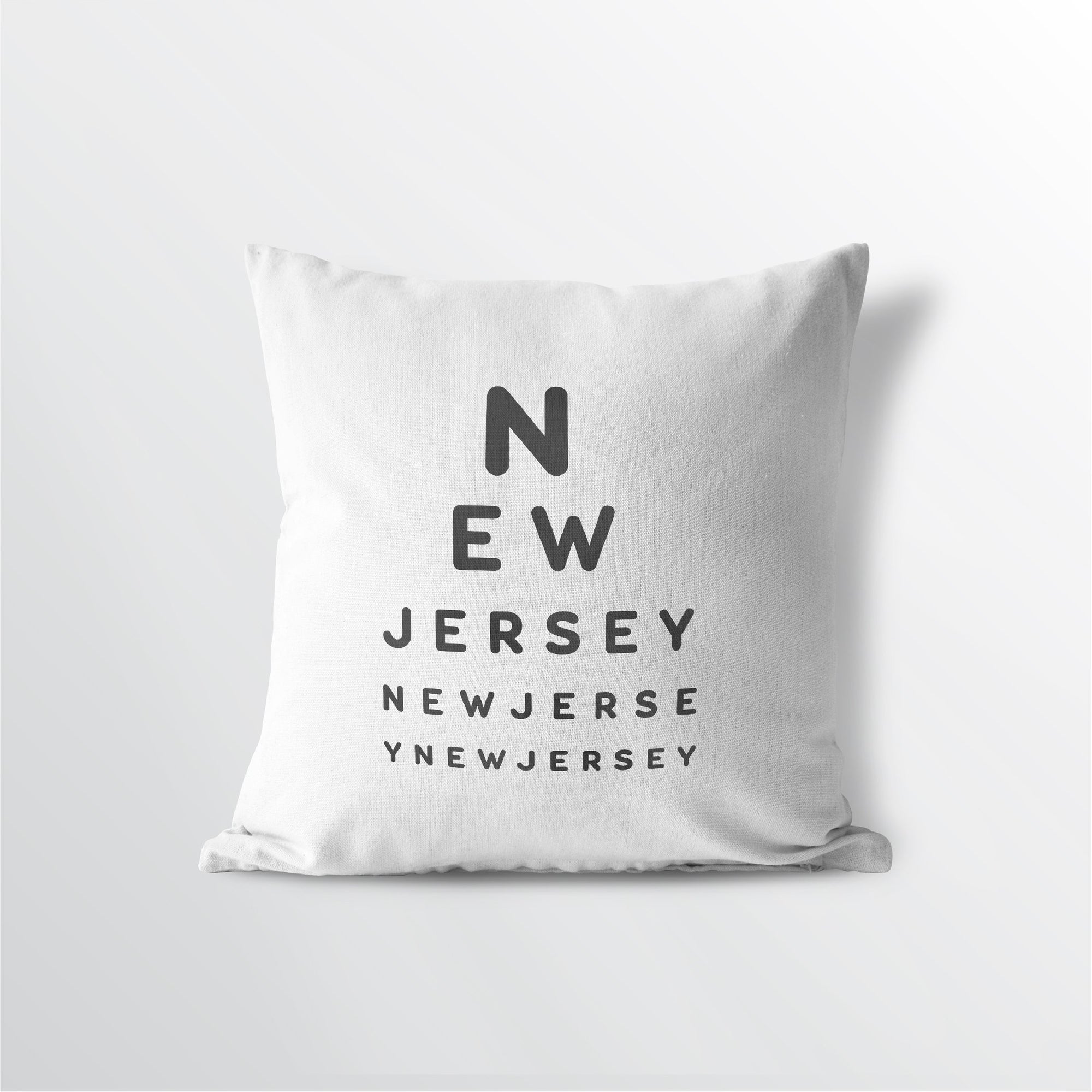 New Jersey "Eye Exam" Throw Pillow