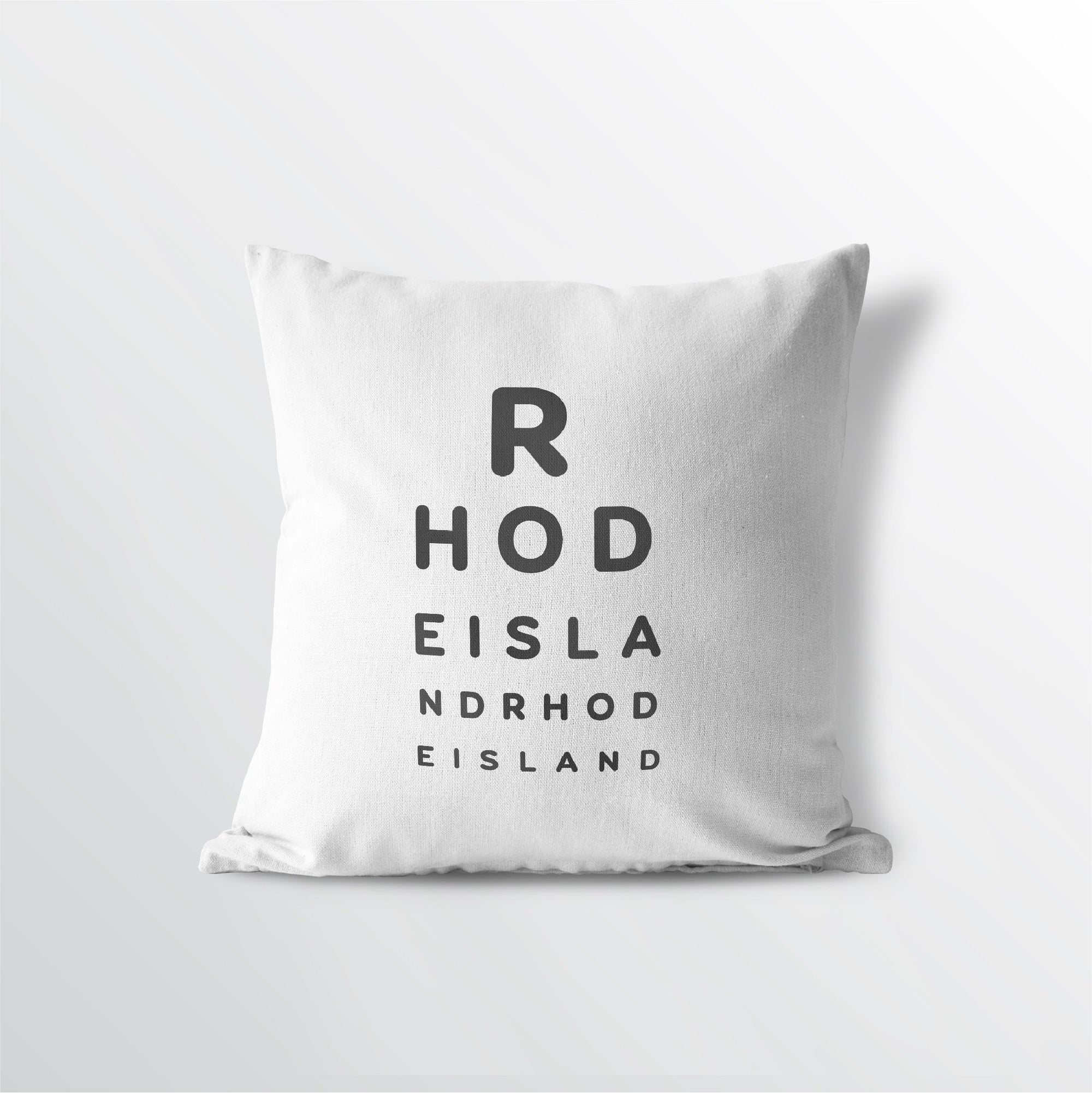 Rhode Island "Eye Exam" Throw Pillow