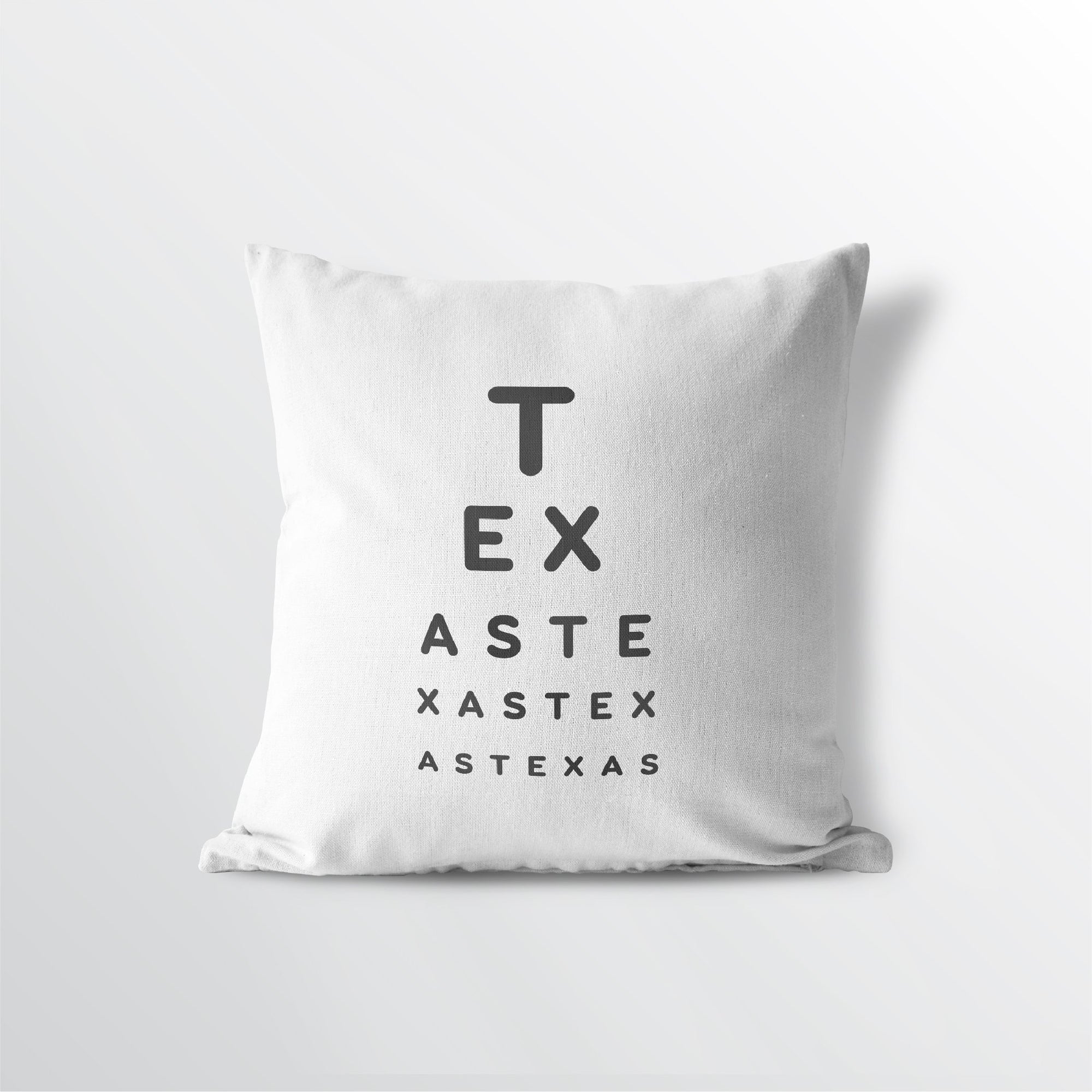 Texas "Eye Exam" Throw Pillow