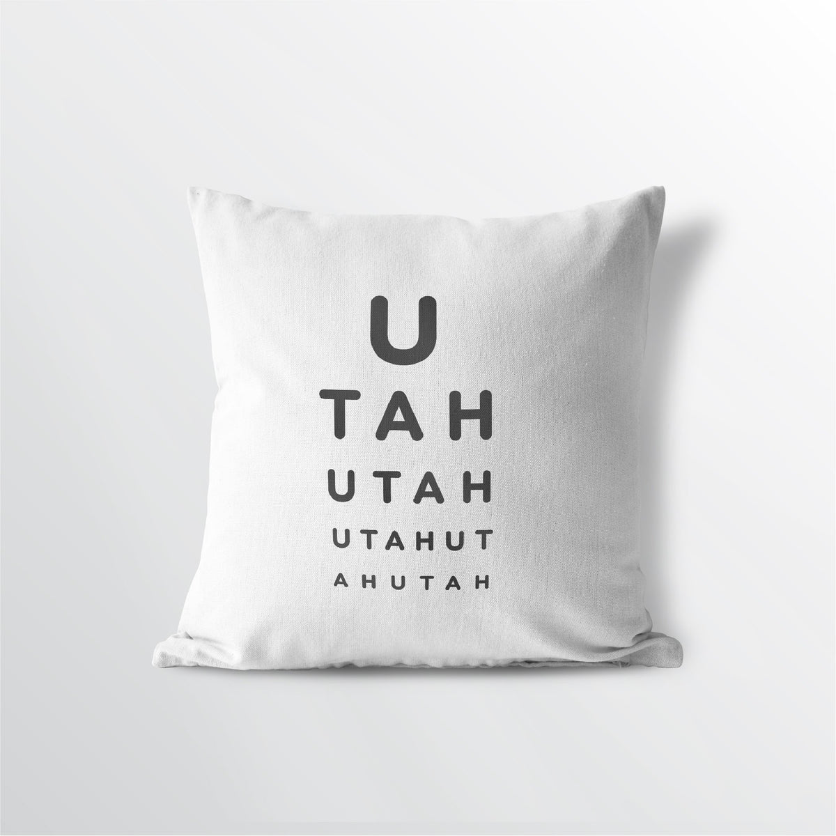 Utah &quot;Eye Exam&quot; Throw Pillow