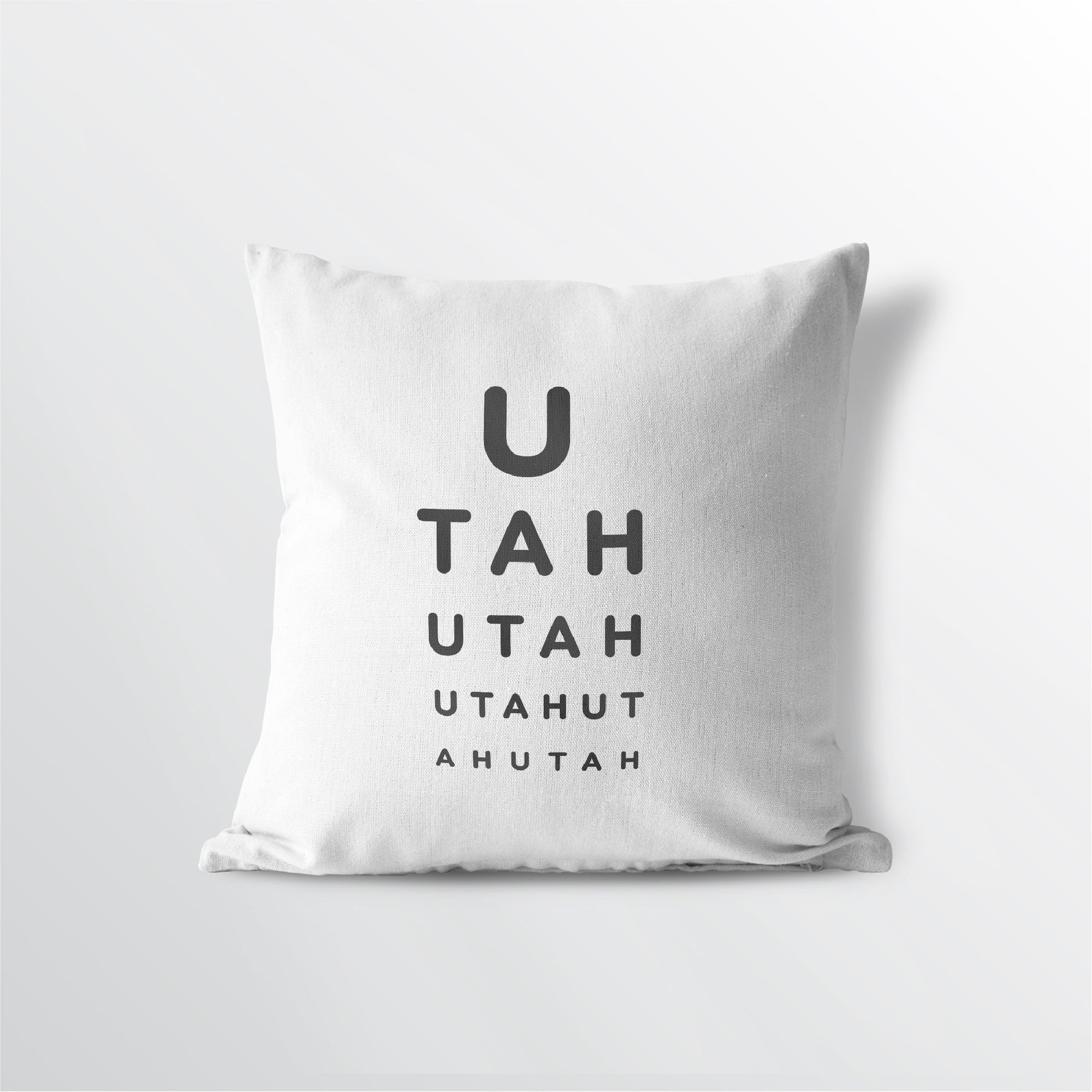 Utah "Eye Exam" Throw Pillow