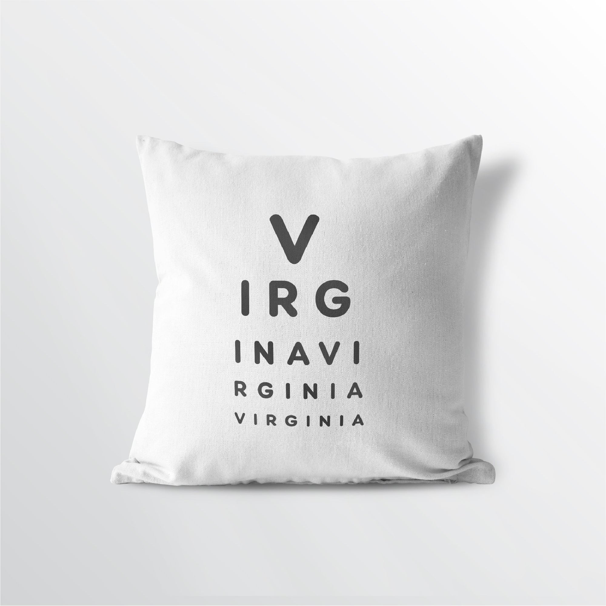 Virginia "Eye Exam" Throw Pillow