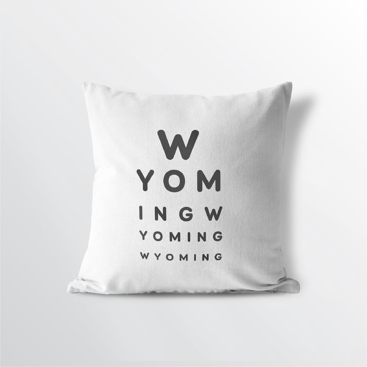 Wyoming &quot;Eye Exam&quot; Throw Pillow