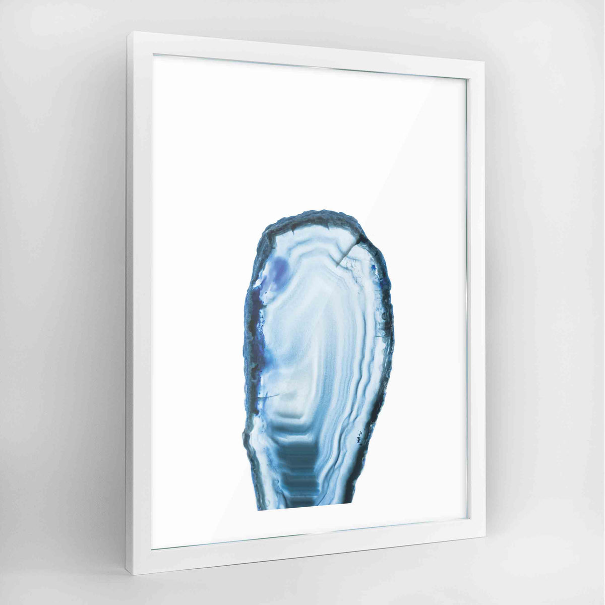 Geode Art Print - Tall blue