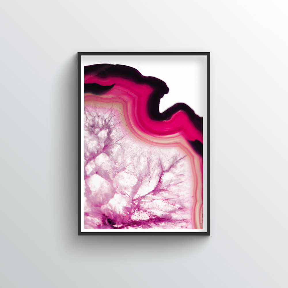 Geode Art Print - Pink - Point Two Design