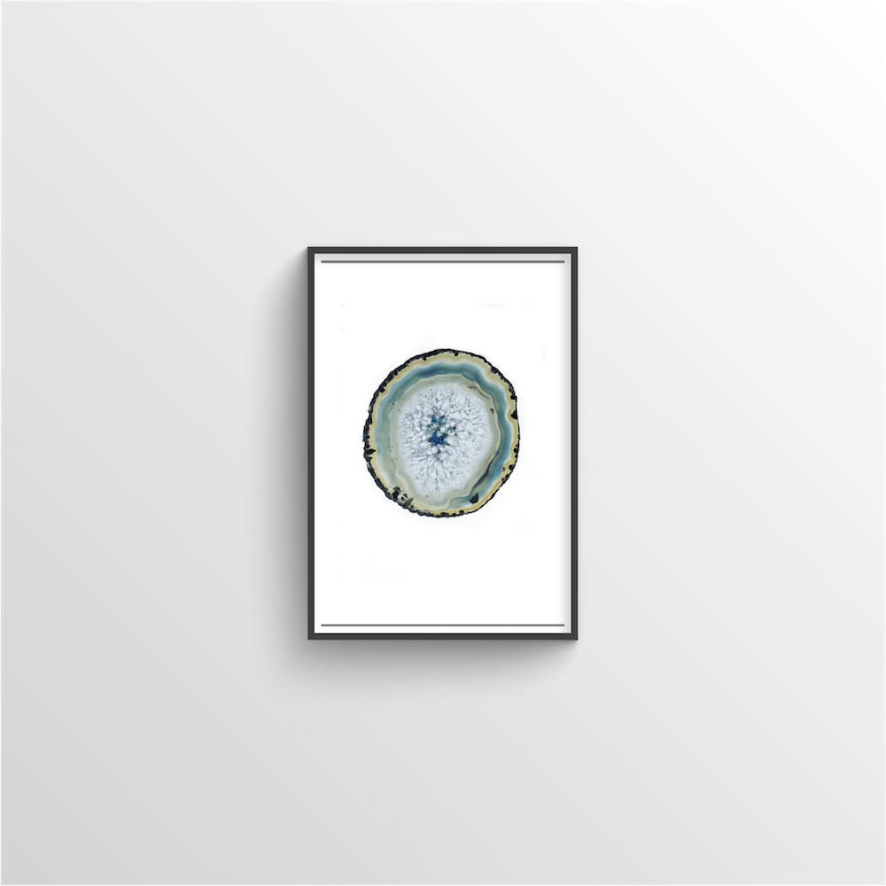 Geode Art Print - Green - Point Two Design