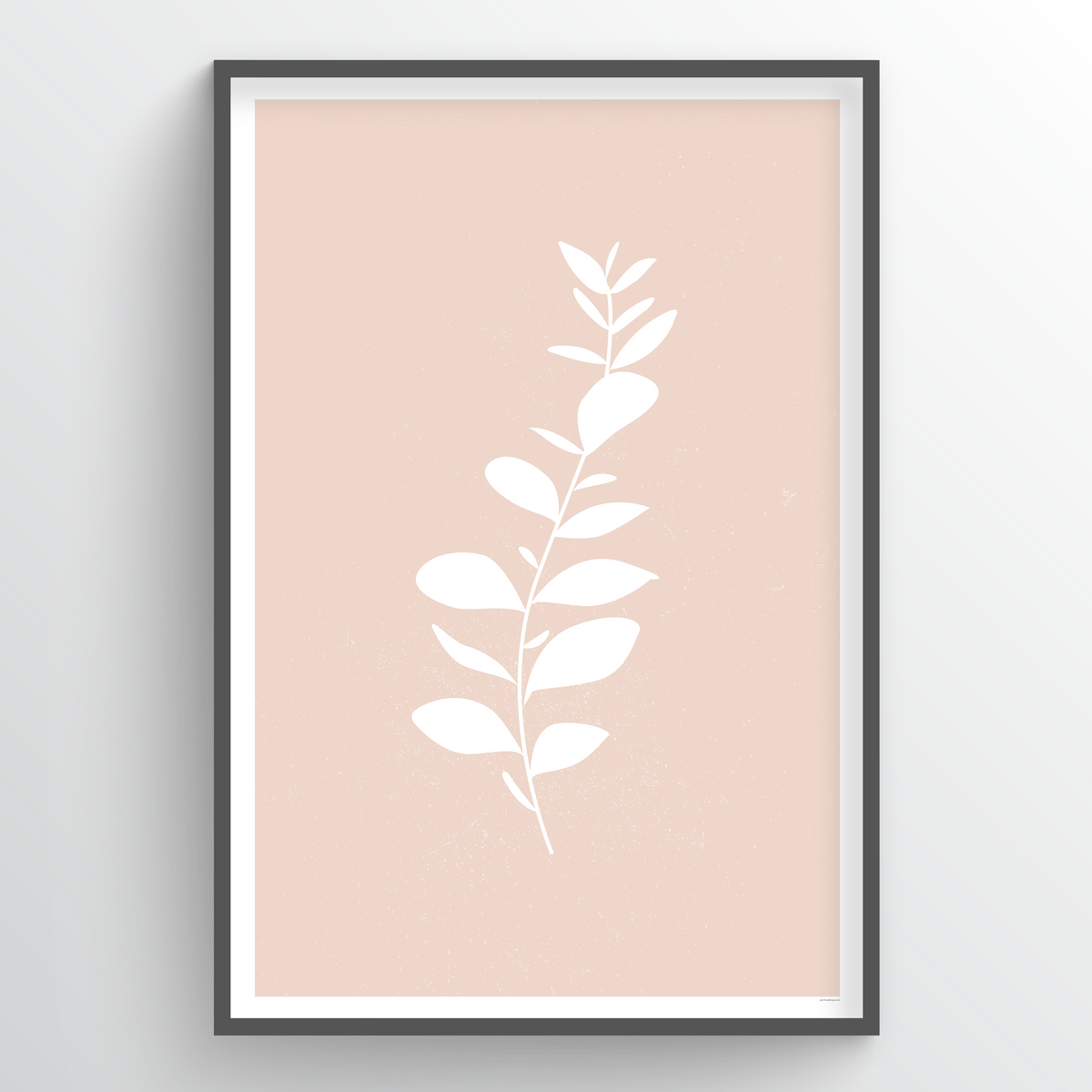 Point Two Design Group: Pink Leaf Art Print