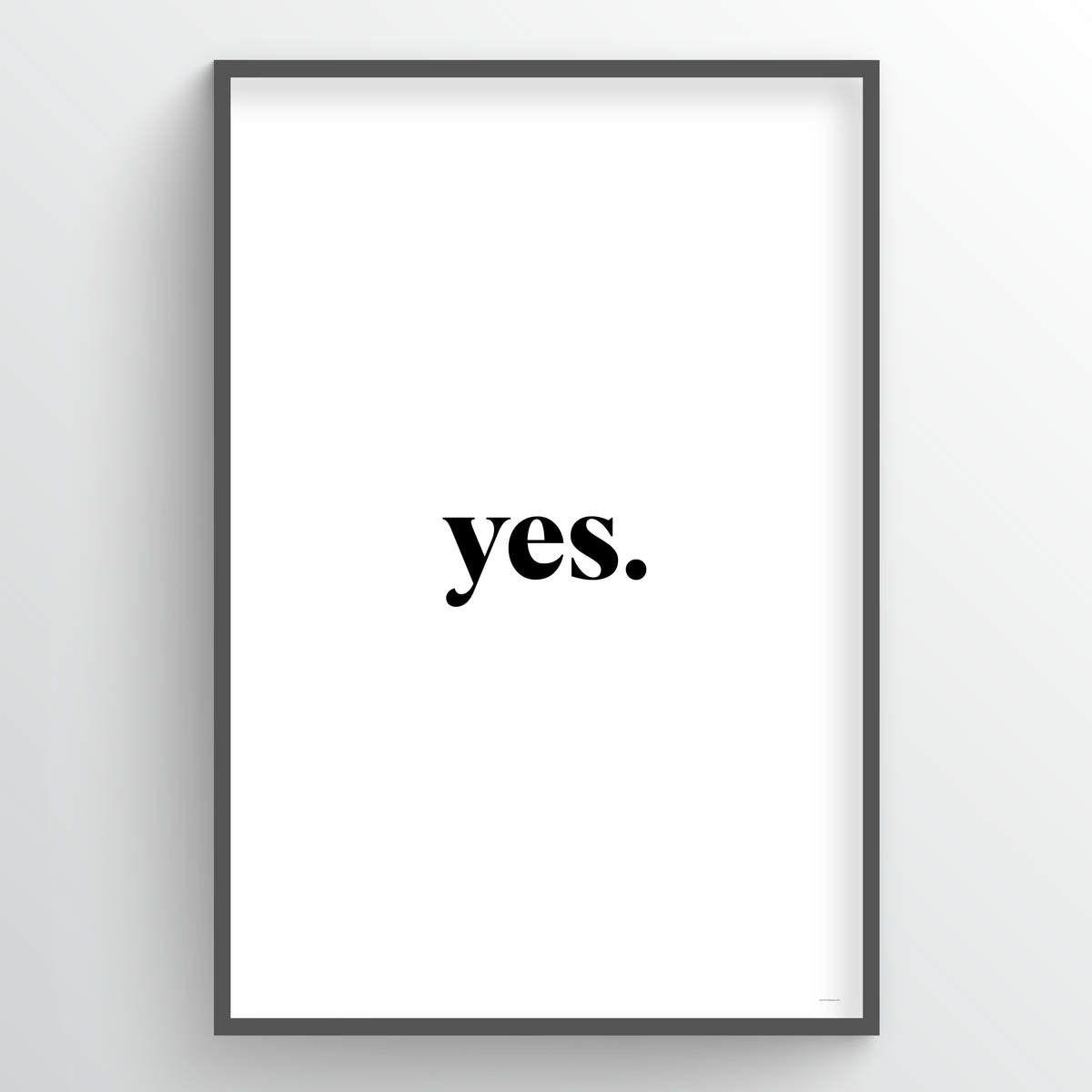 Point Two Design Group modern art prints: Yes Art Print
