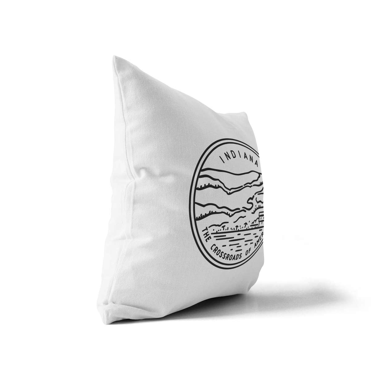Indiana State Crest Throw Pillow