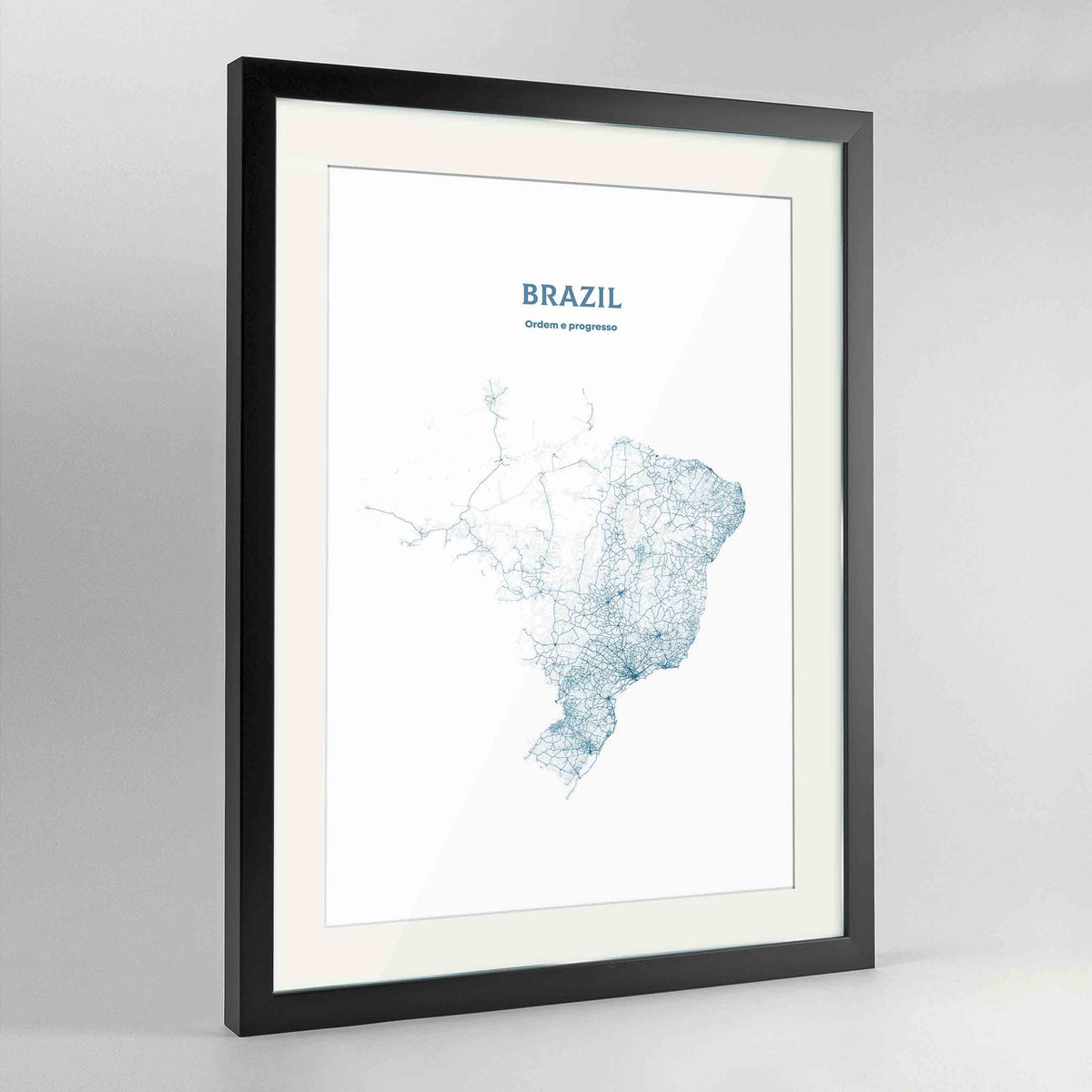 Brazil - All Roads Art Print - Framed