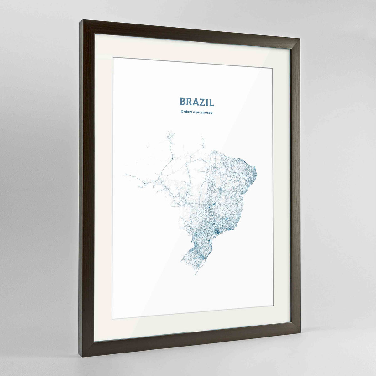 Brazil - All Roads Art Print - Framed