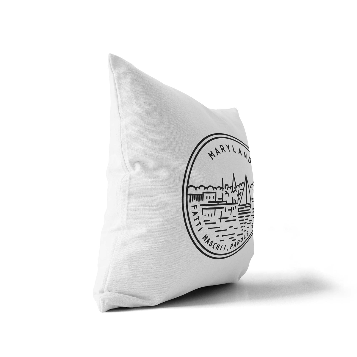 Maryland State Crest Throw Pillow