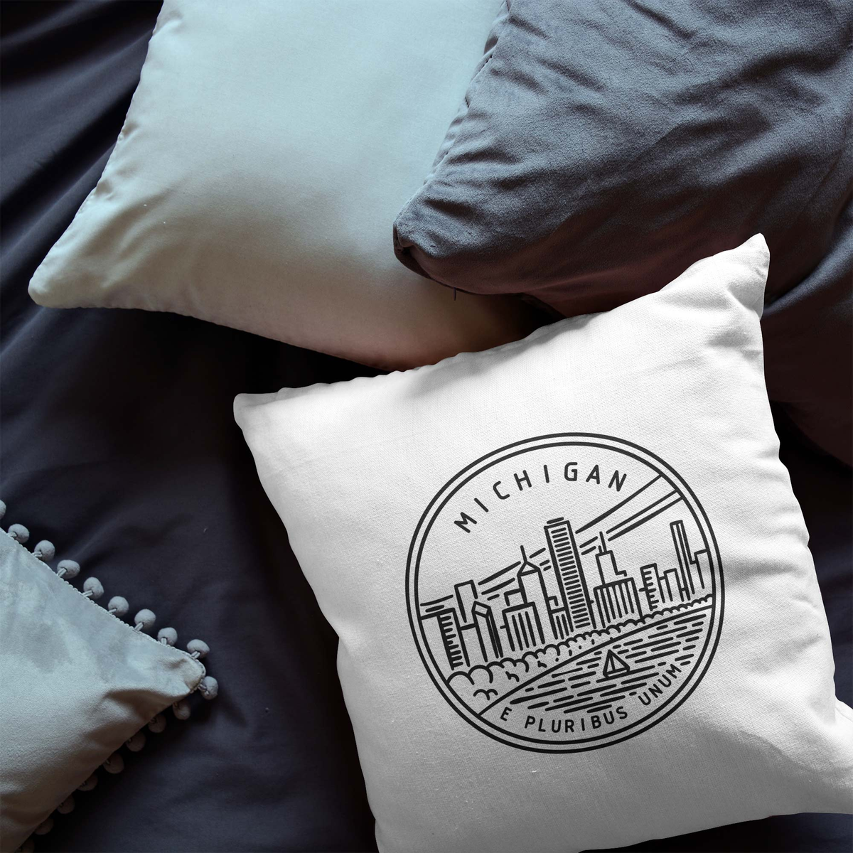 Michigan State Crest Throw Pillow