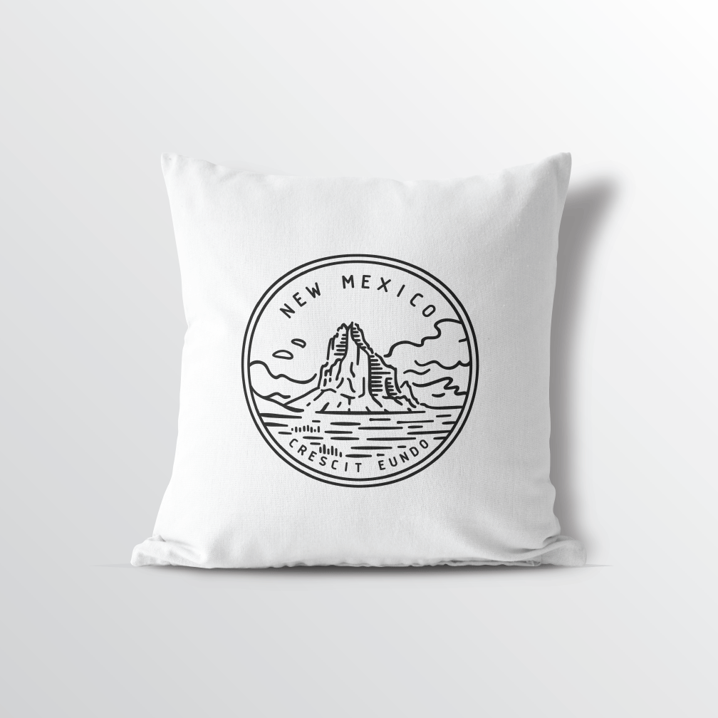 New Mexico State Crest Throw Pillow
