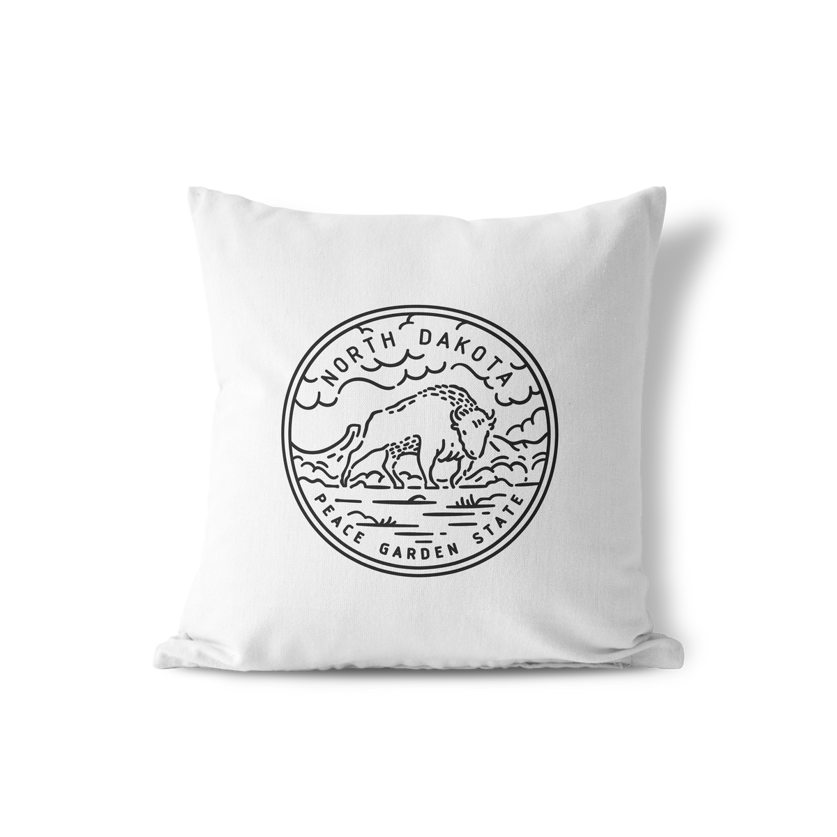 North Dakota State Crest Throw Pillow