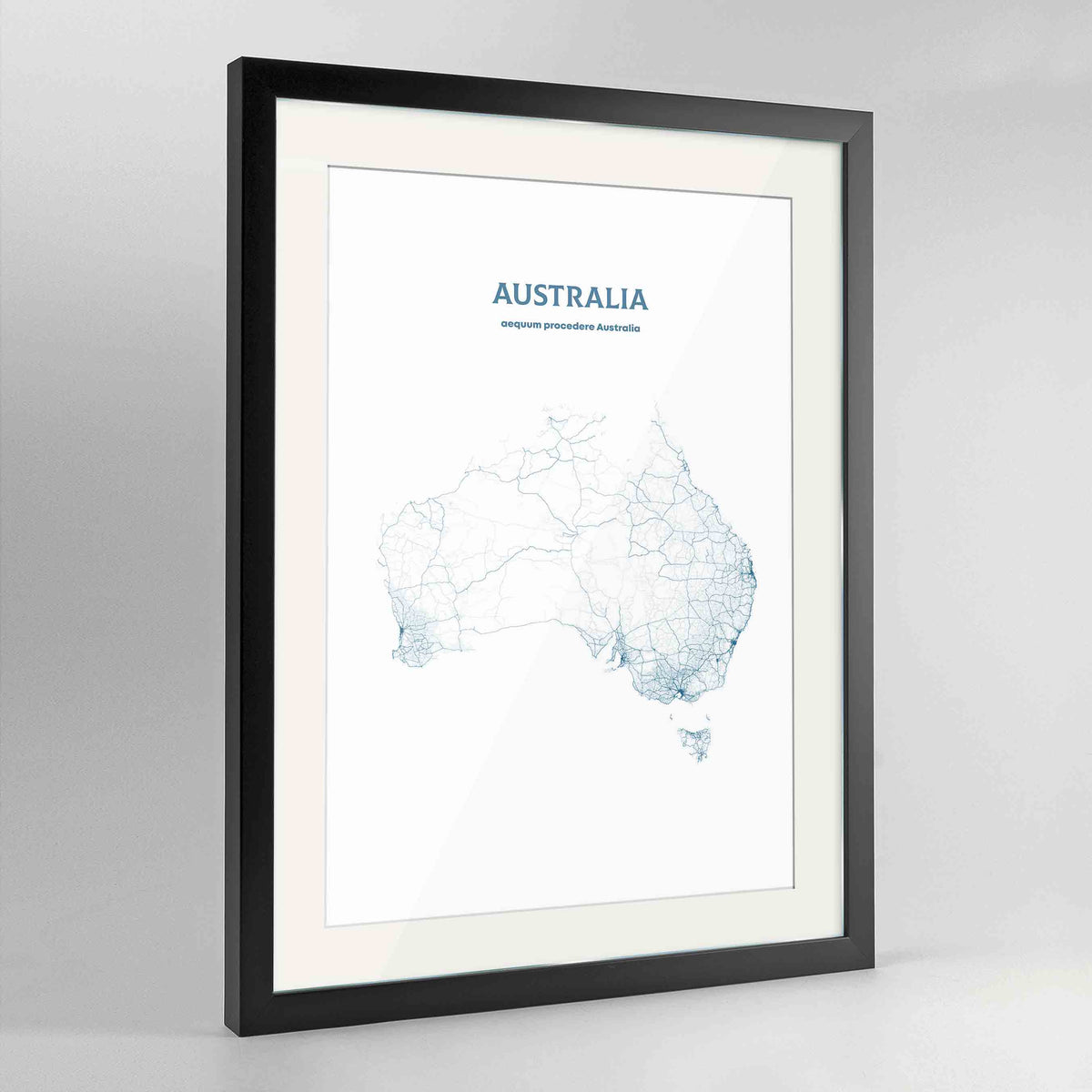 Australia - All Roads Art Print - Framed