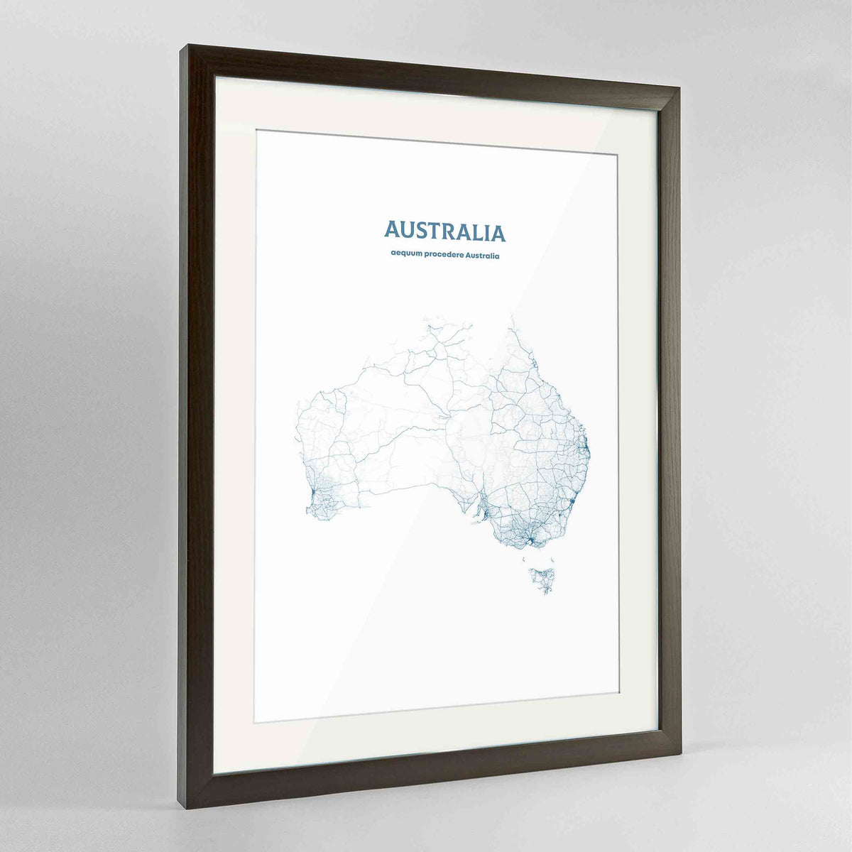 Australia - All Roads Art Print - Framed