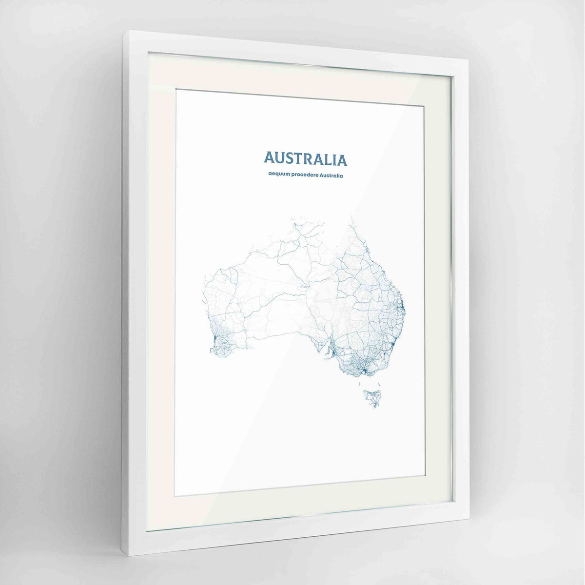 Australia - All Roads Art Print - Framed