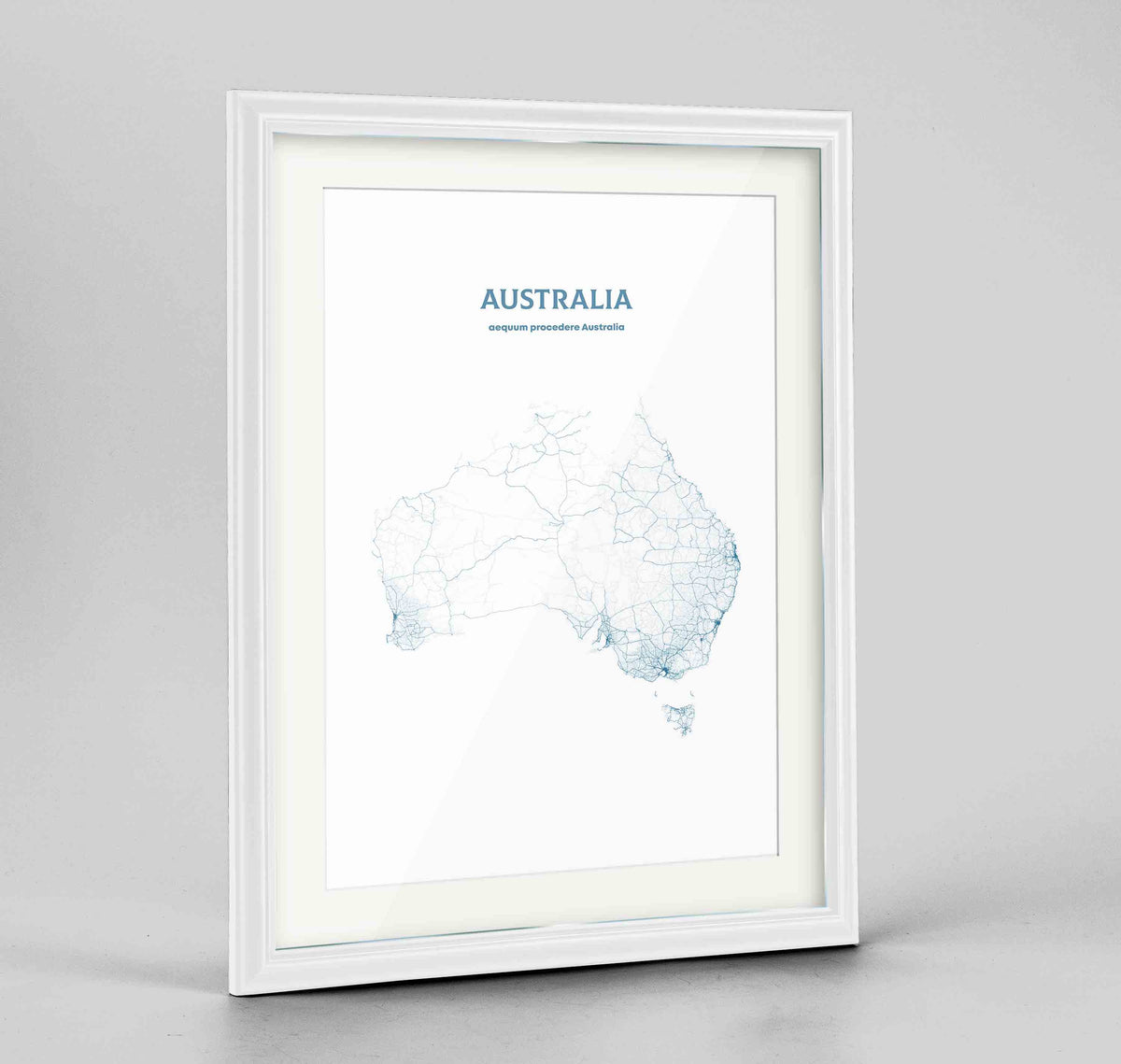 Australia - All Roads Art Print - Framed