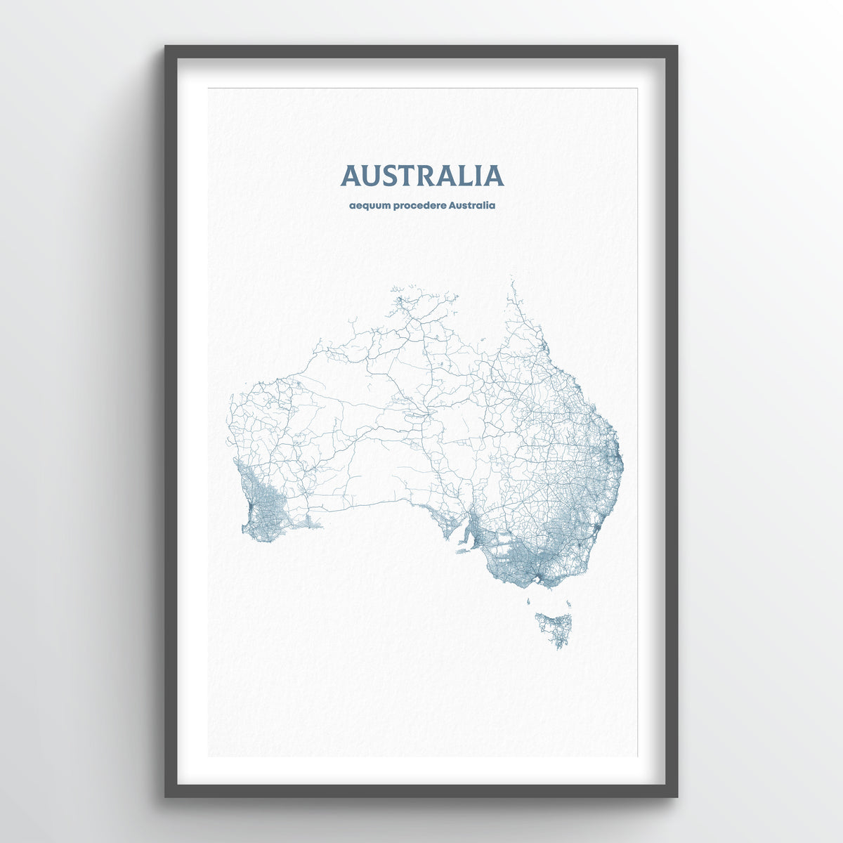 Australia - All Roads Art Print - Point Two Design
