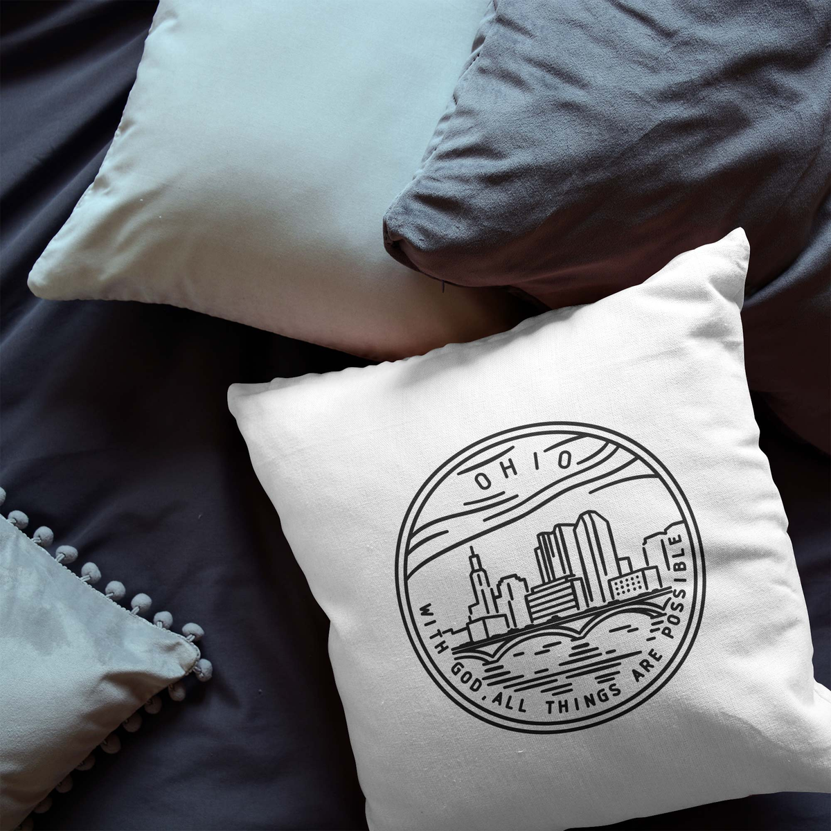 Ohio State Crest Throw Pillow