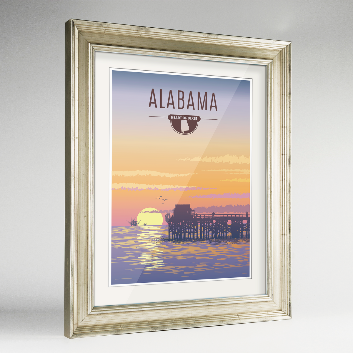 Alabama State Frame Print