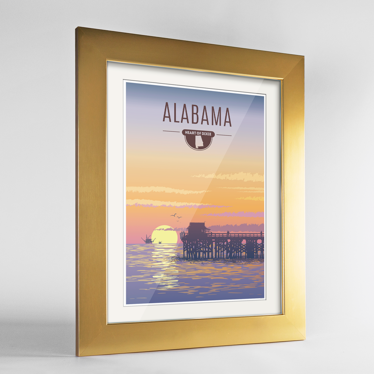 Alabama State Frame Print