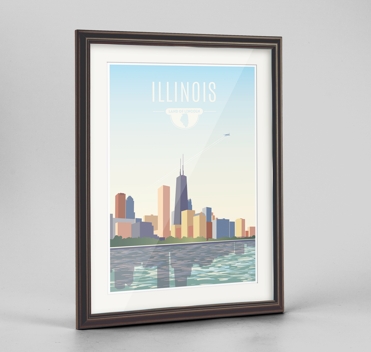 Illinois State Frame Print