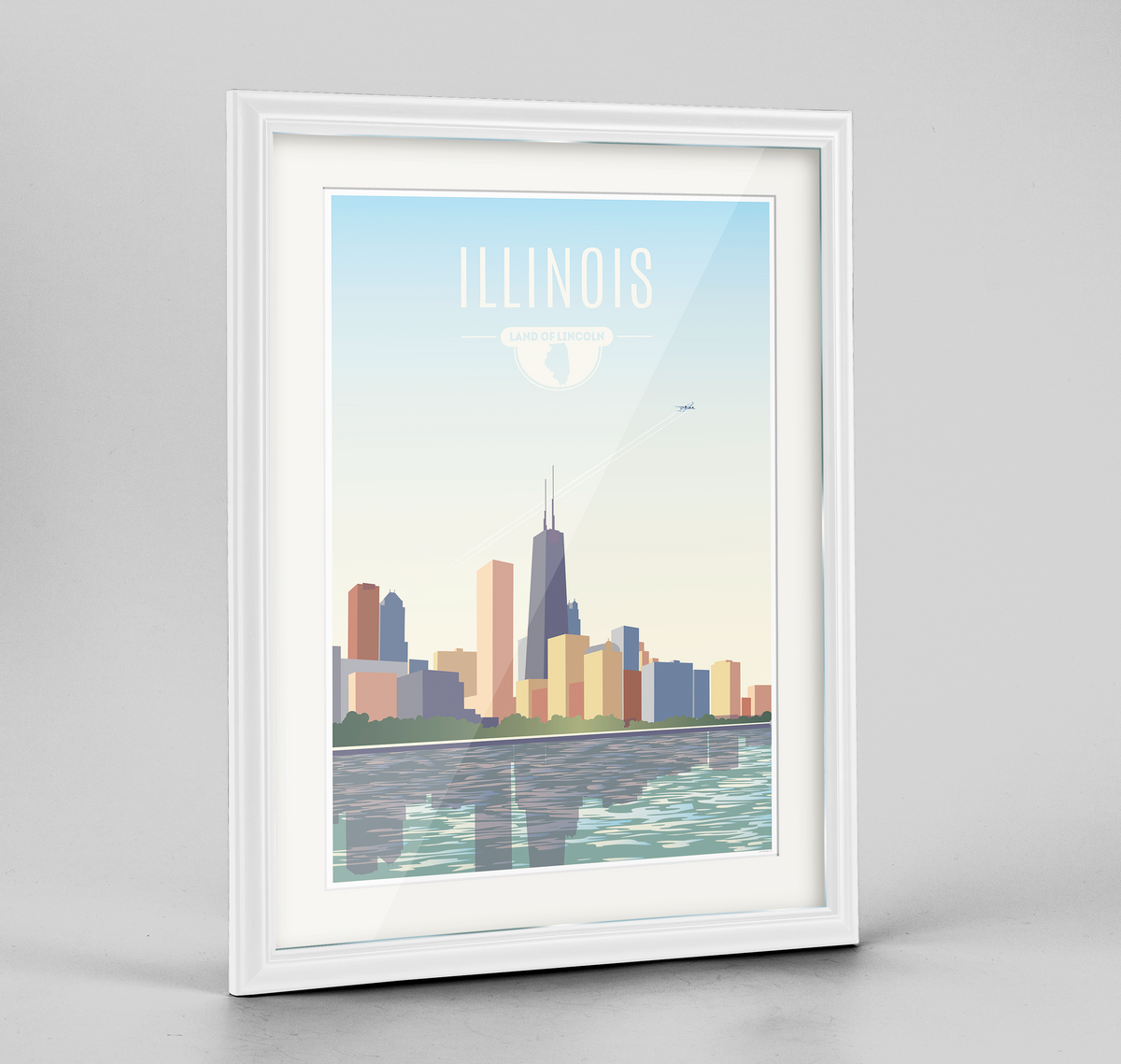 Illinois State Frame Print
