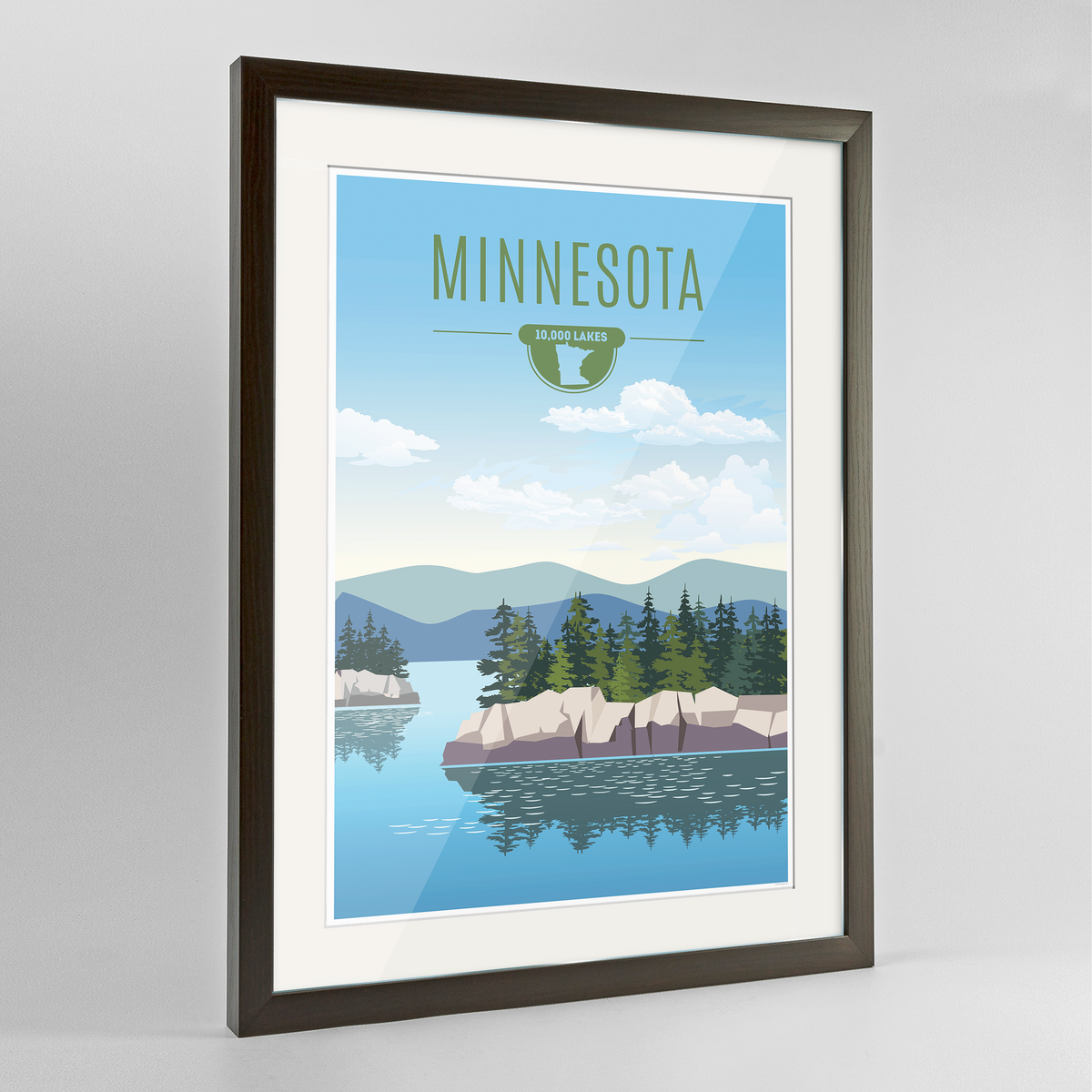 Minnesota State Frame Print