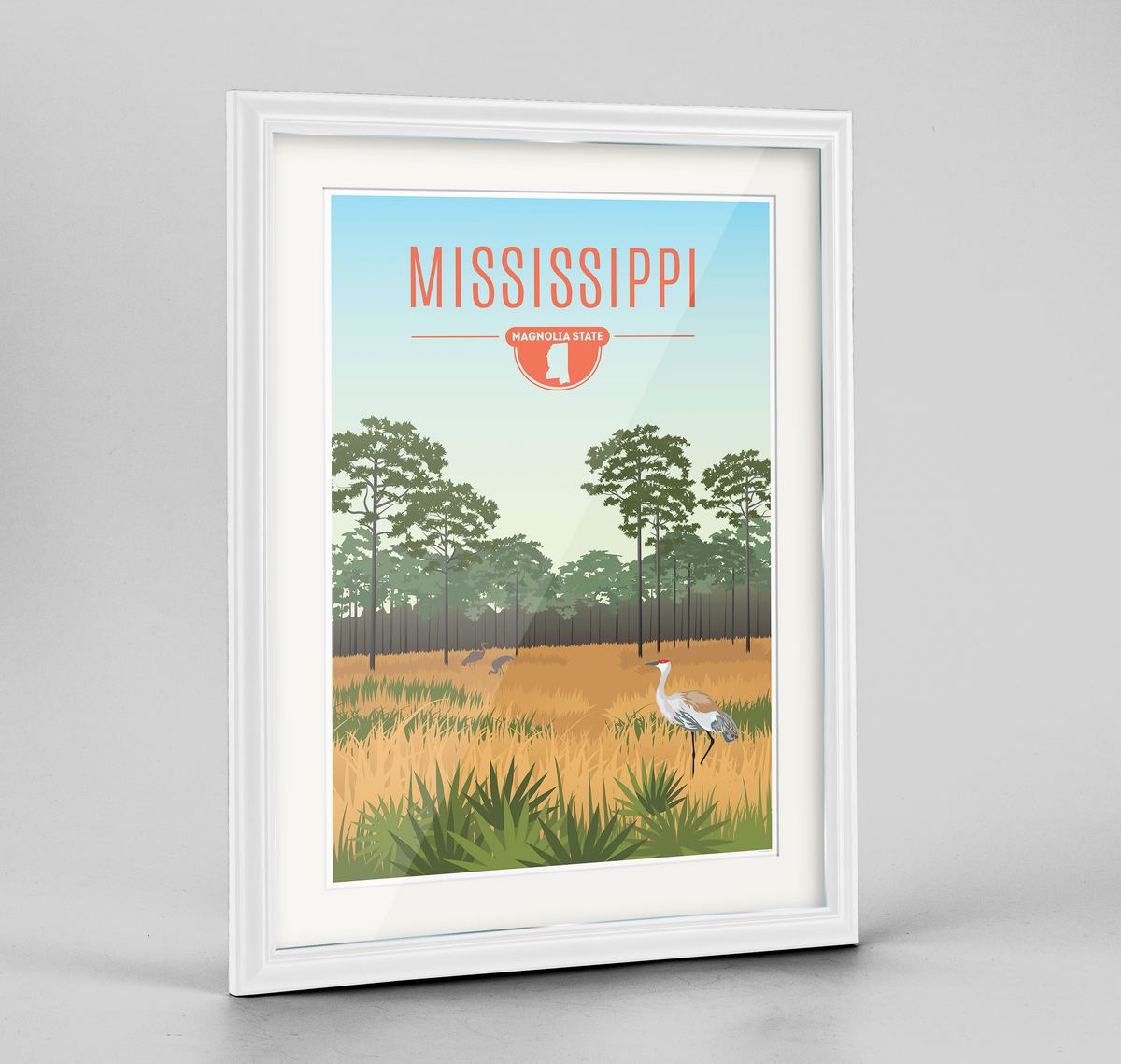 Mississippi State Frame Print