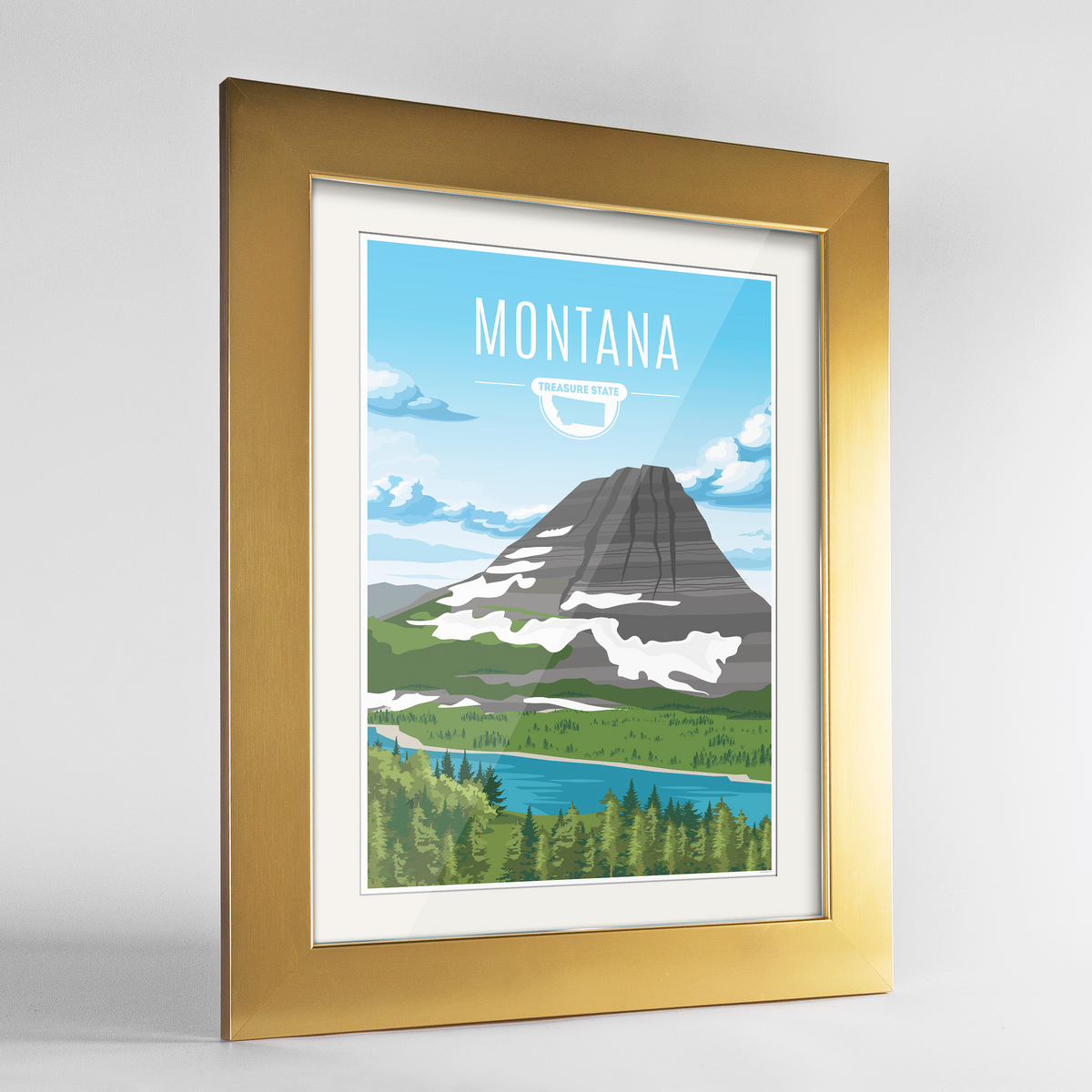 Montana State Frame Print