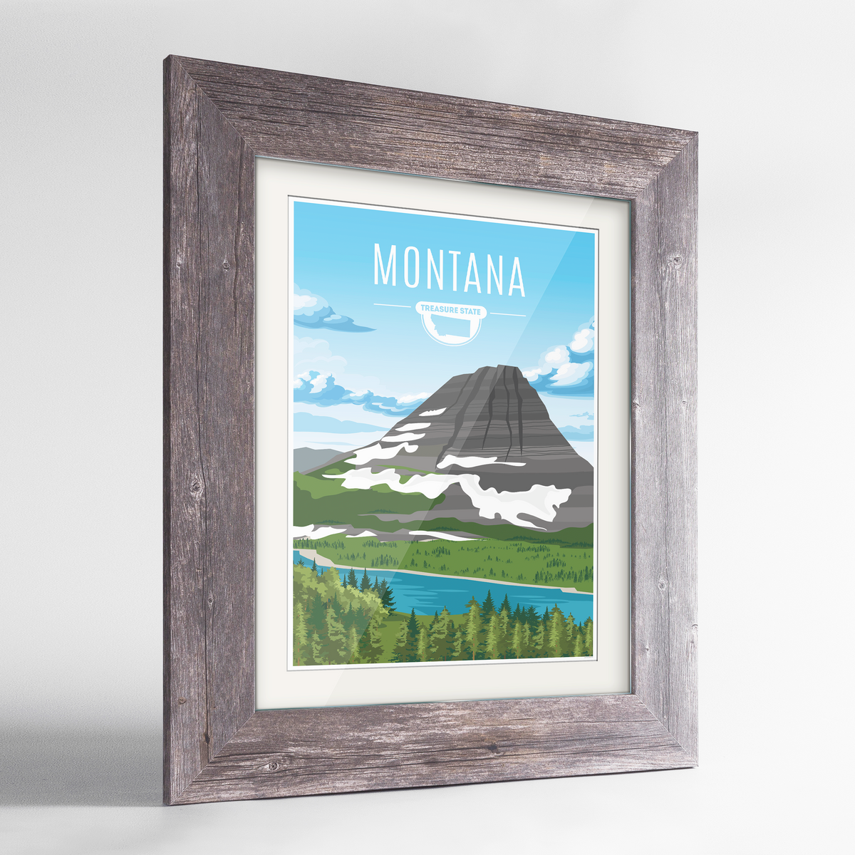 Montana State Frame Print