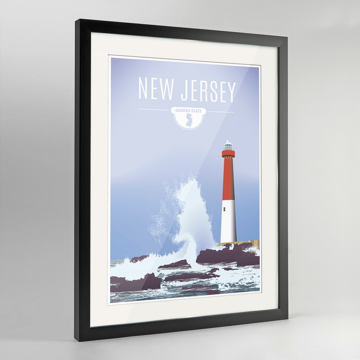 New Jersey State Frame Print
