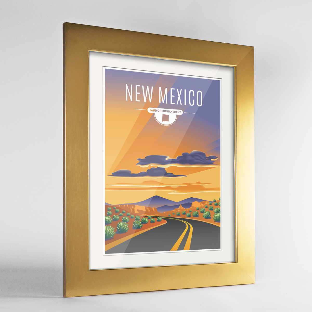New Mexico State Frame Print