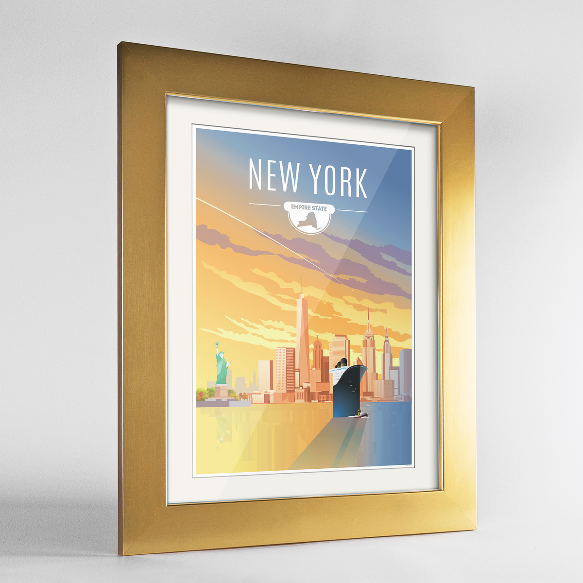 New York State Frame Print