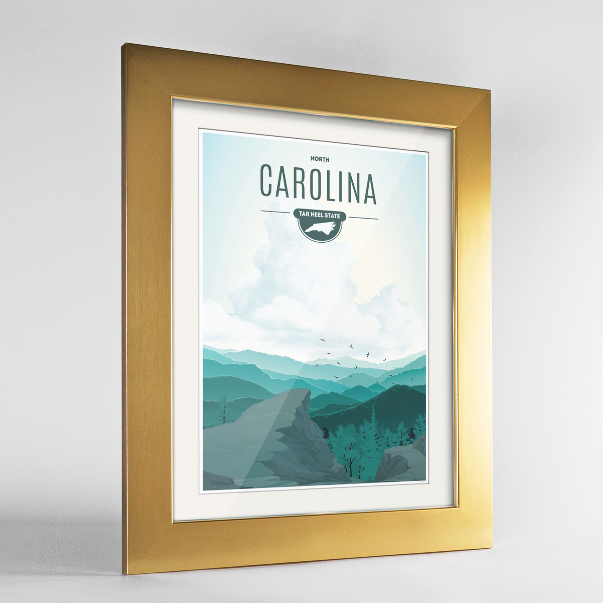 North Carolina State Frame Print