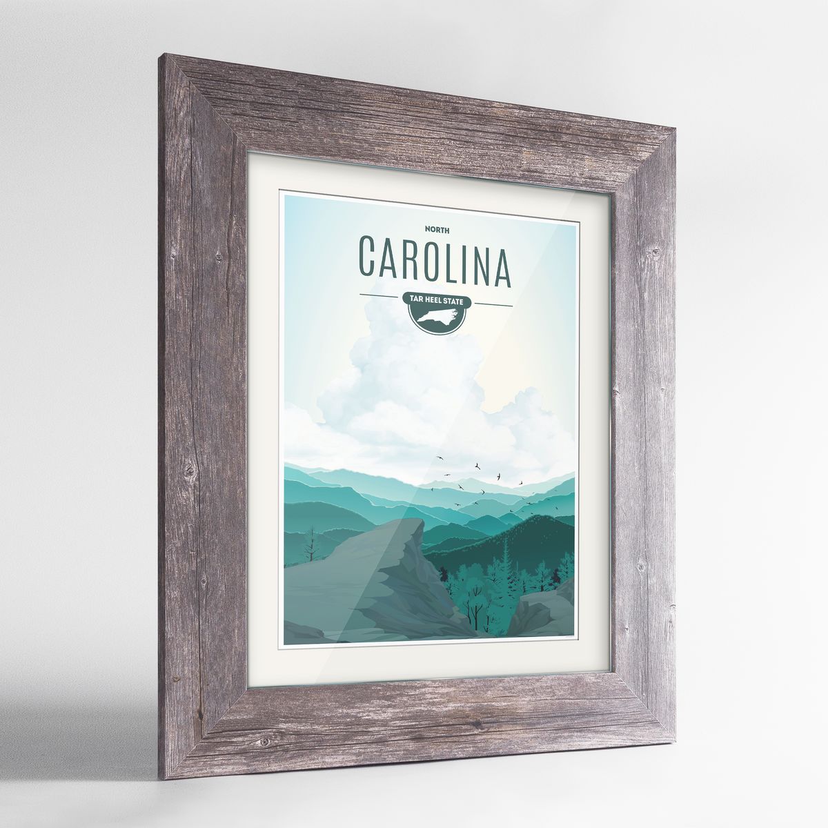 North Carolina State Frame Print