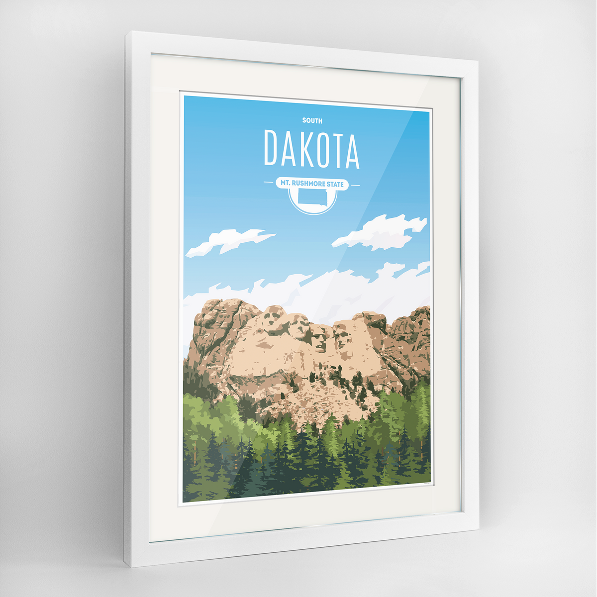 South Dakota State Frame Print