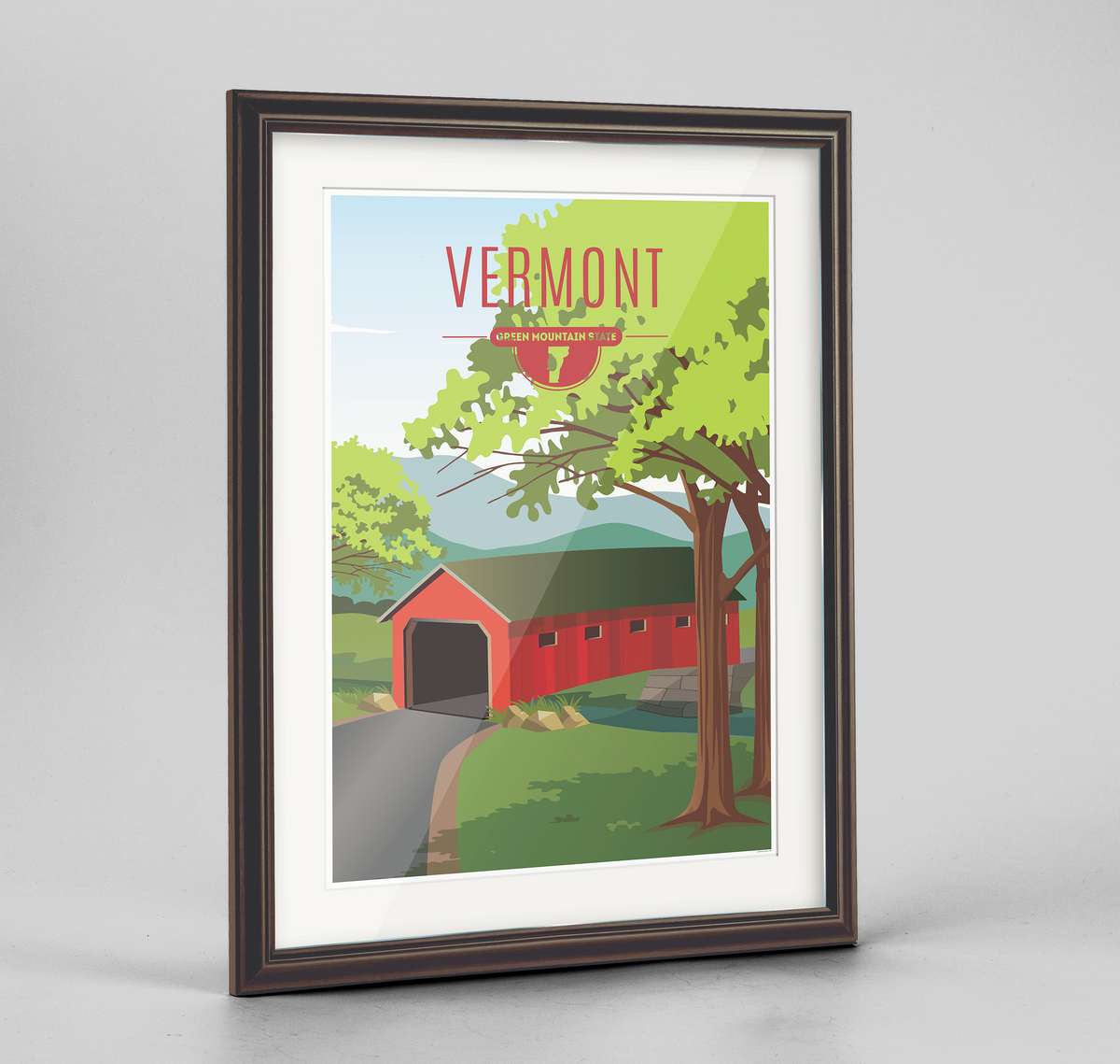 Vermont State Frame Print