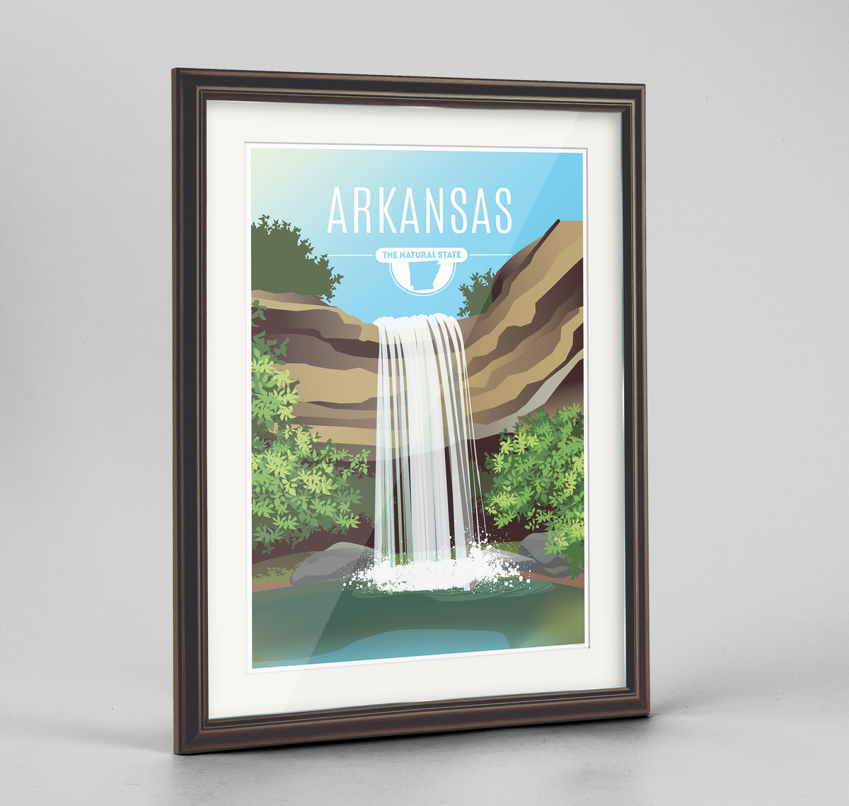 Arkansas State Frame Print
