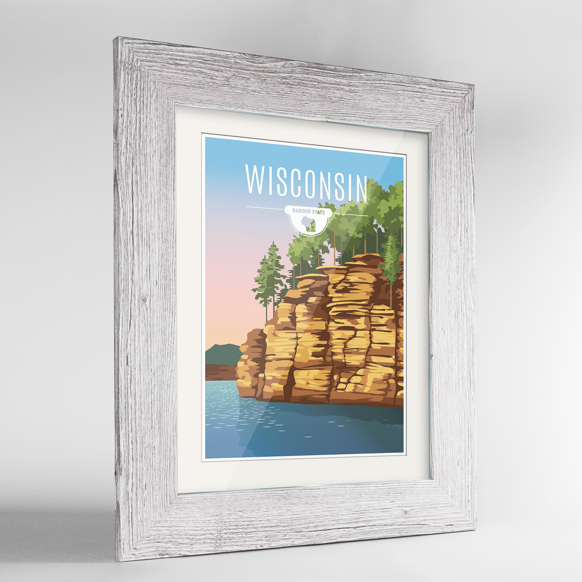 Wisconsin State Frame Print